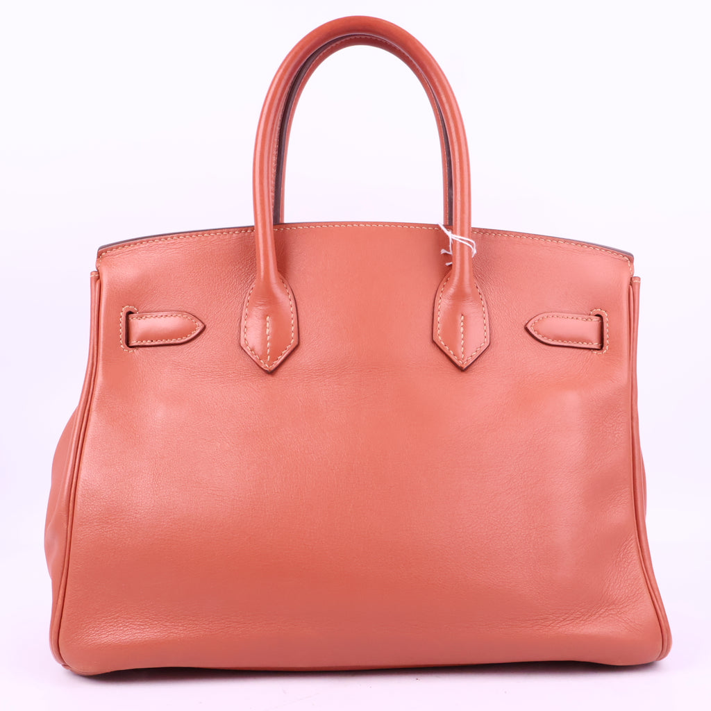 J3206 Hermes Top Handle Bag Birkin 30 | Pre-Owned Like New Lobster Pink Swift leather