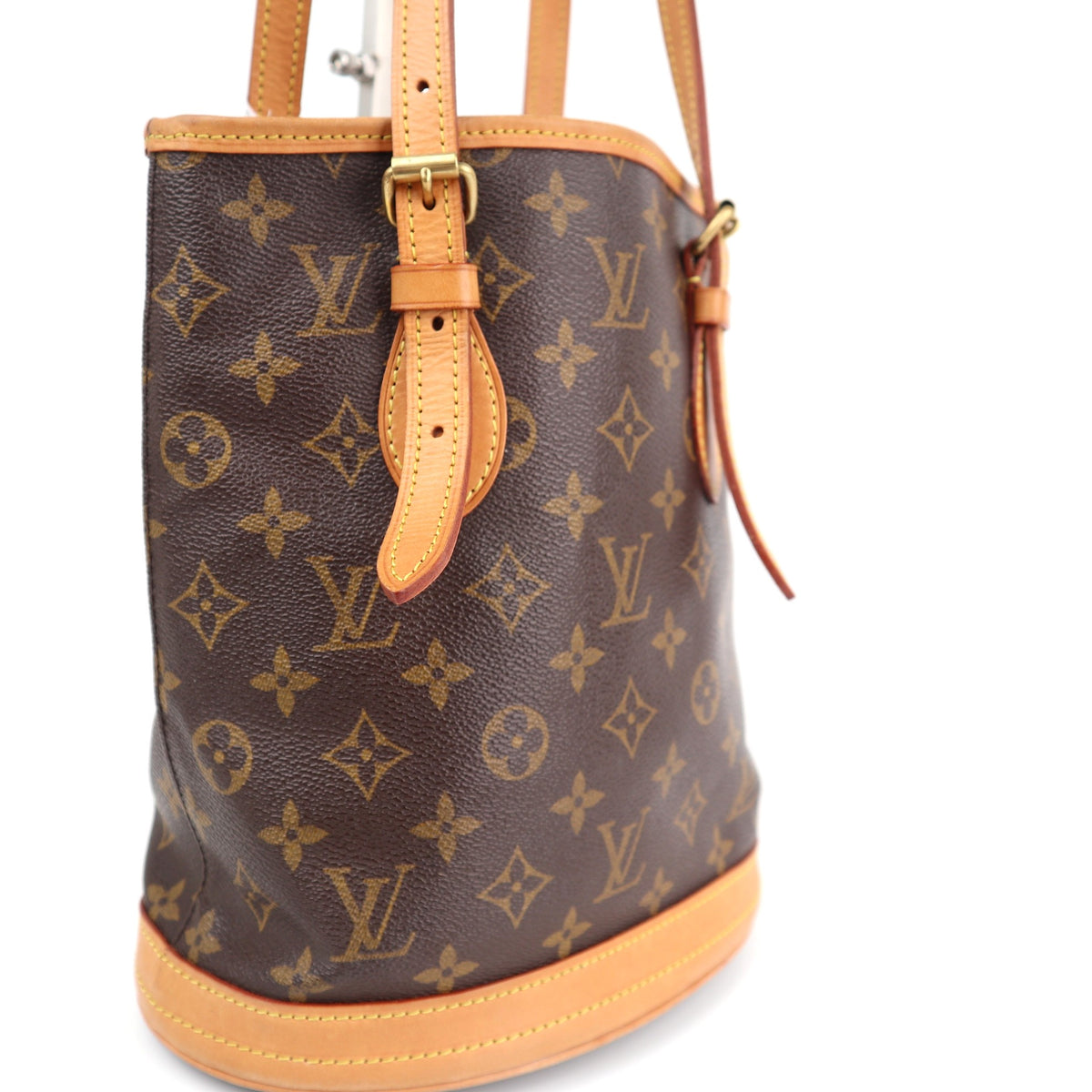 Louis Vuitton Monogram Canvas Petit Bucket Shoulder Bag C1598R | Pre-Owned Very Good Brown Monogram Canvas