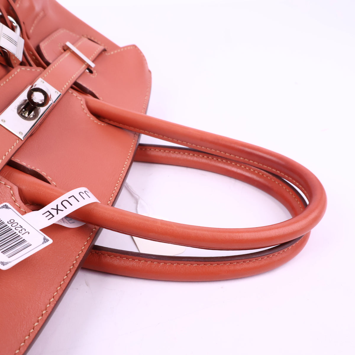 J3206 Hermes Top Handle Bag Birkin 30 | Pre-Owned Like New Lobster Pink Swift leather