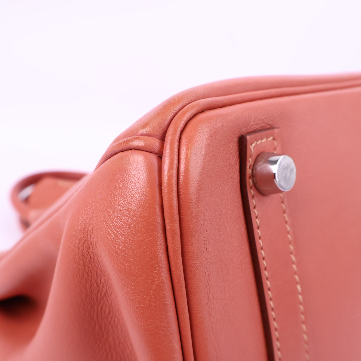 J3206 Hermes Top Handle Bag Birkin 30 | Pre-Owned Like New Lobster Pink Swift leather