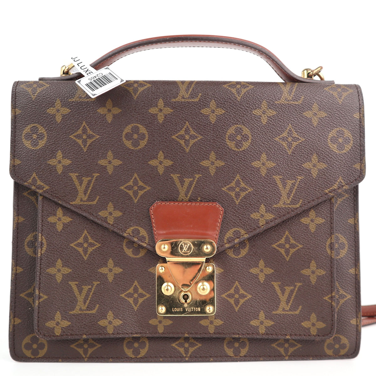 C2465 Louis Vuitton Top Handle Bag Monogram Canvas Monceau | Pre-Owned Very Good Brown Monogram Canvas