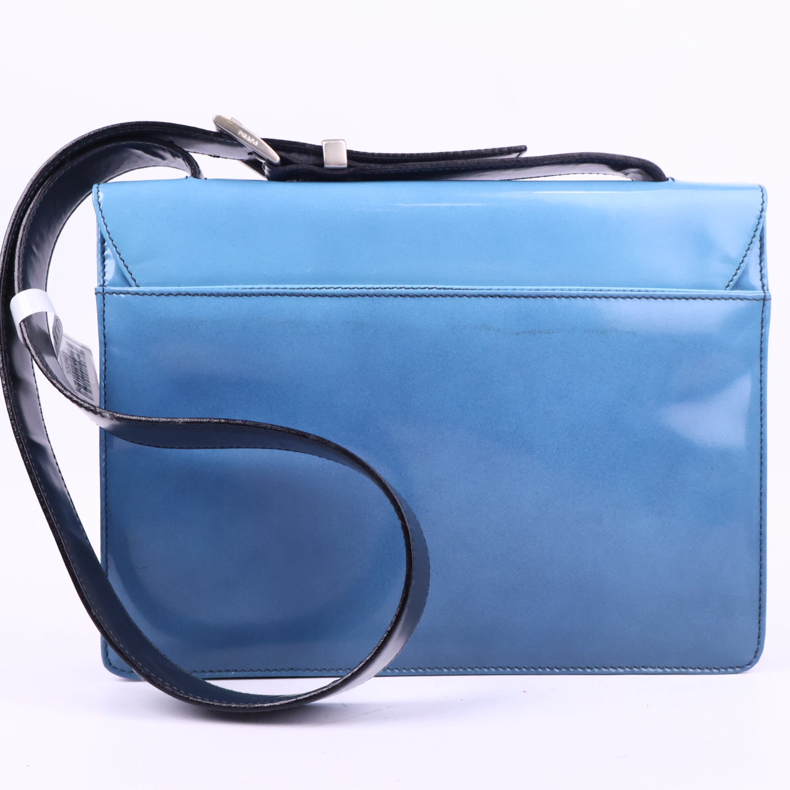 J2983 Prada Shoulder Bag Patent Leather Shoulder Bag | Pre-Owned Light Blue Patent leather
