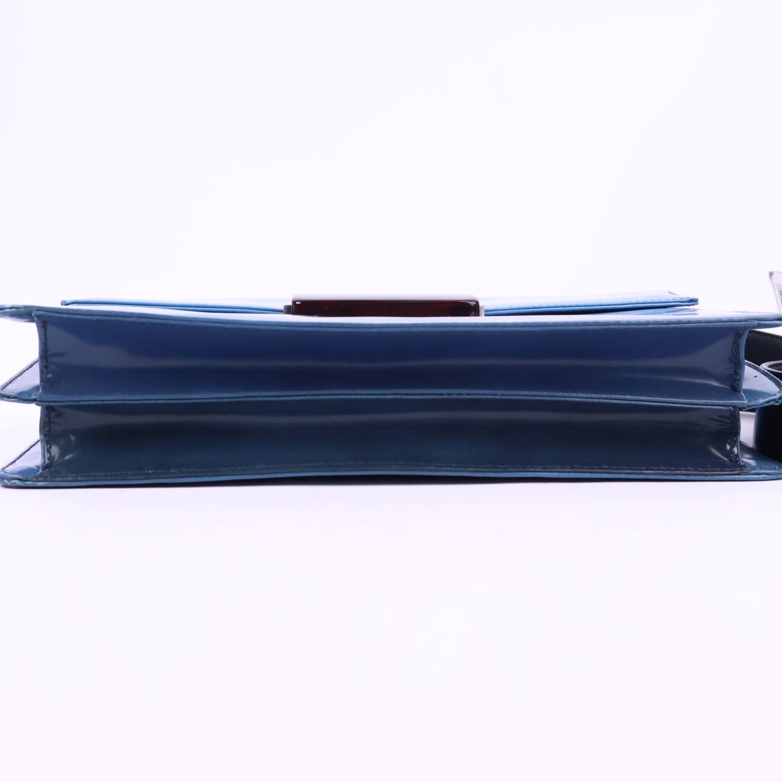 J2983 Prada Shoulder Bag Patent Leather Shoulder Bag | Pre-Owned Light Blue Patent leather
