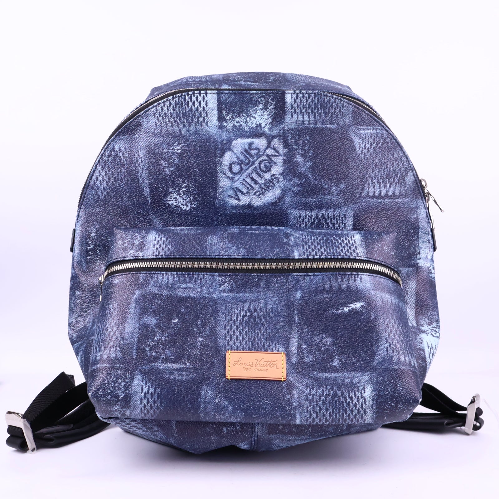 J3203 Louis Vuitton Backpack Discovery Backpack PM | Pre-Owned  Marine Blue Damier coated canvas with cowhide leather trim