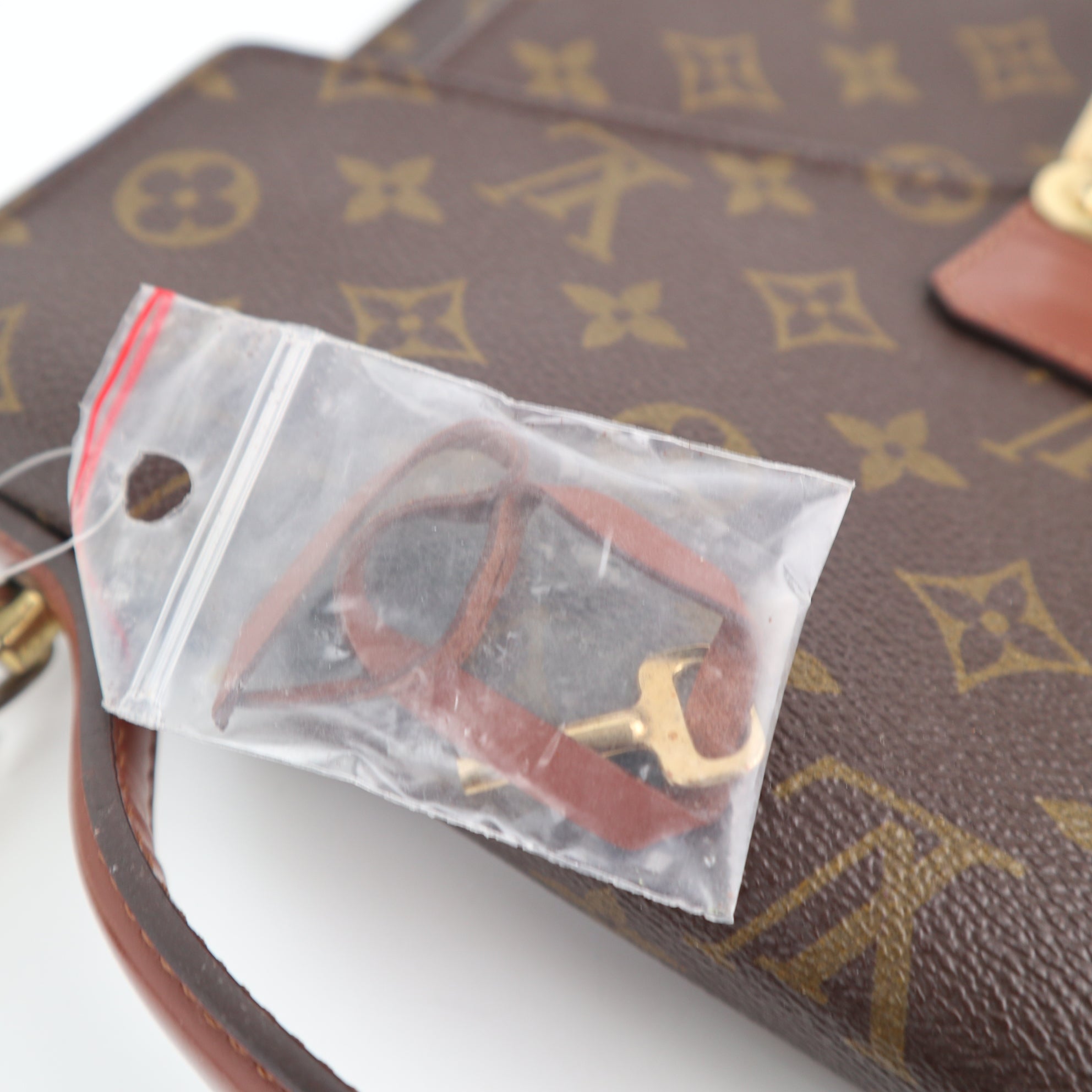 C2465 Louis Vuitton Top Handle Bag Monogram Canvas Monceau | Pre-Owned Very Good Brown Monogram Canvas