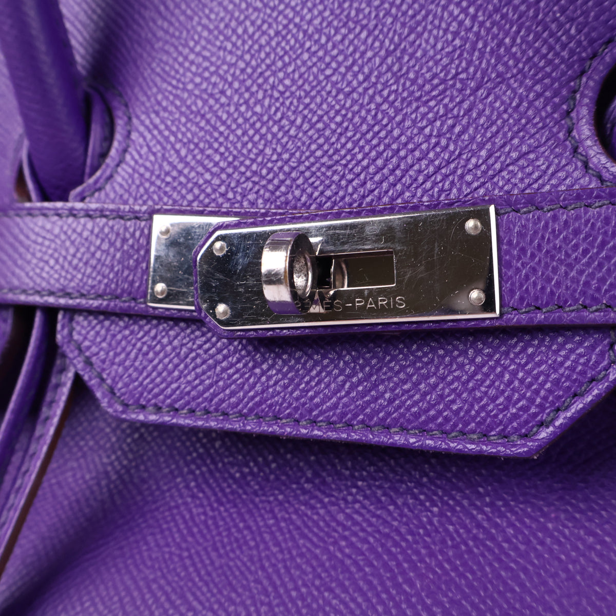 J3211 Hermes Top Handle Bag Birkin 35 | Pre-Owned Ultra Violet Epsom leather