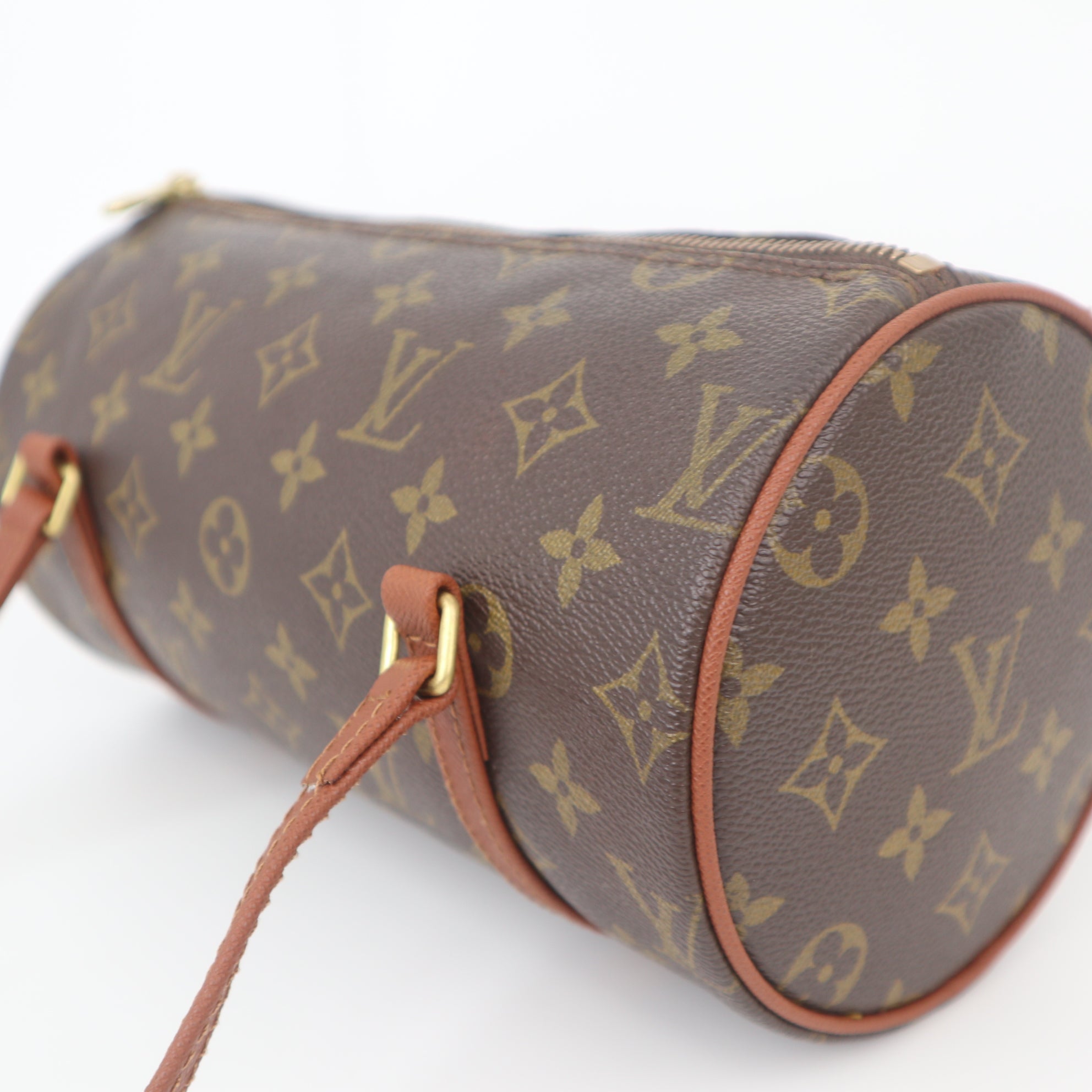 C1056 LOUIS VUITTON Monogram Handbag Brown Vintage-Pre Owned