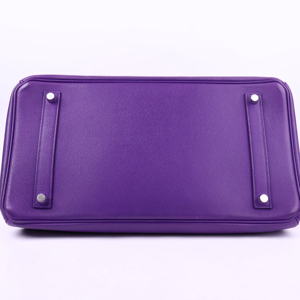 J3211 Hermes Top Handle Bag Birkin 35 | Pre-Owned Ultra Violet Epsom leather