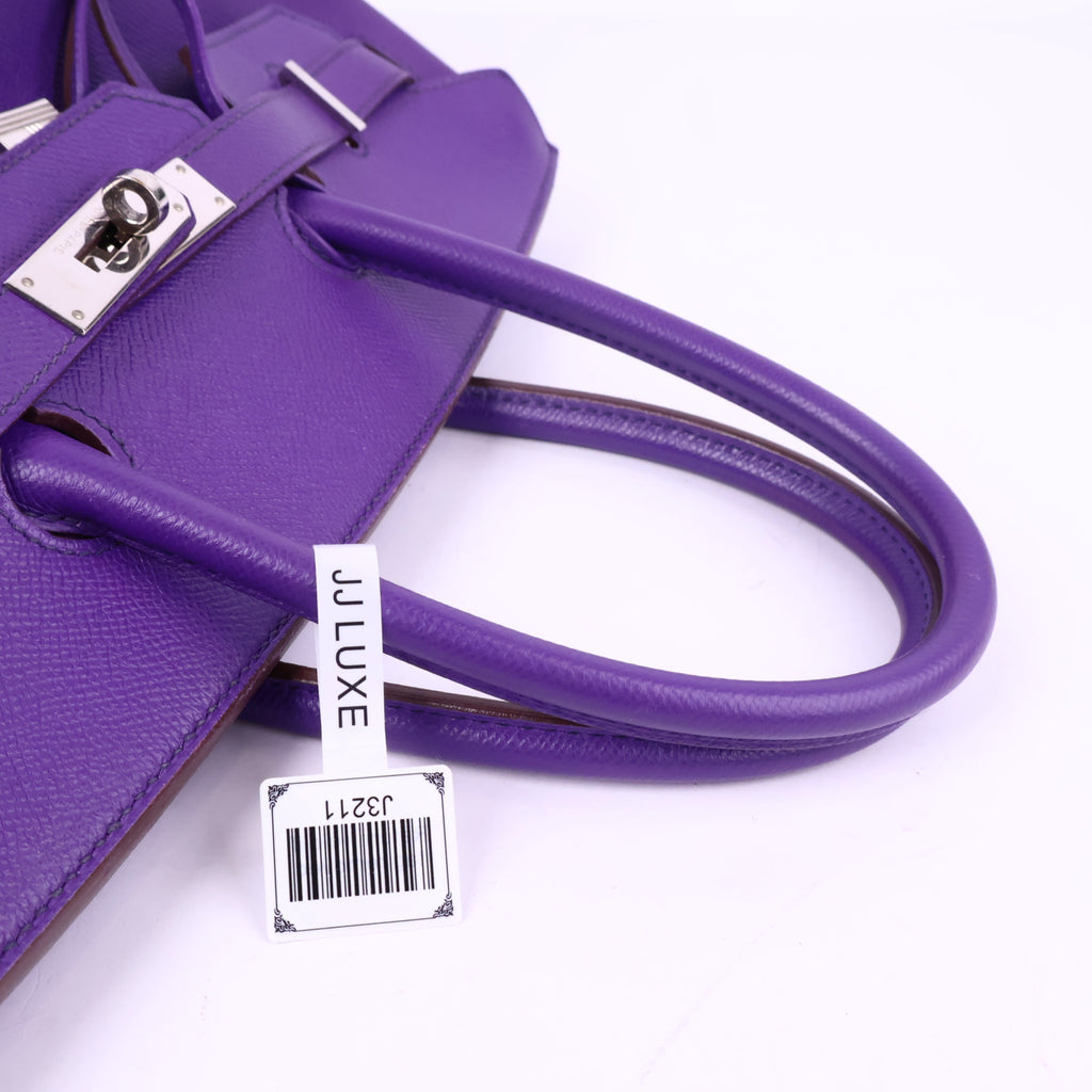 J3211 Hermes Top Handle Bag Birkin 35 | Pre-Owned Ultra Violet Epsom leather