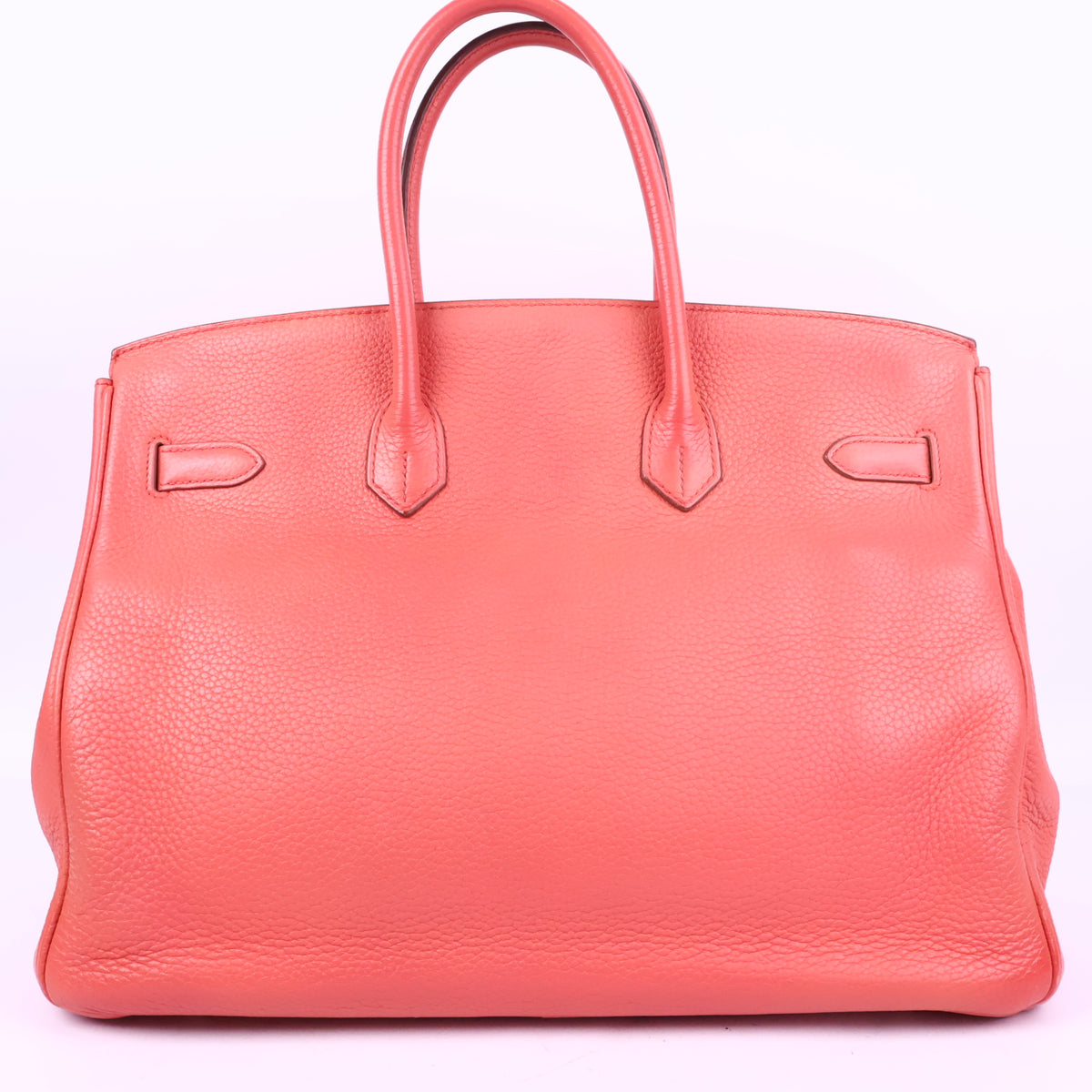 J3210 Hermes Top Handle Bag Birkin 35 | Pre-Owned Rose Lipstick Togo leather