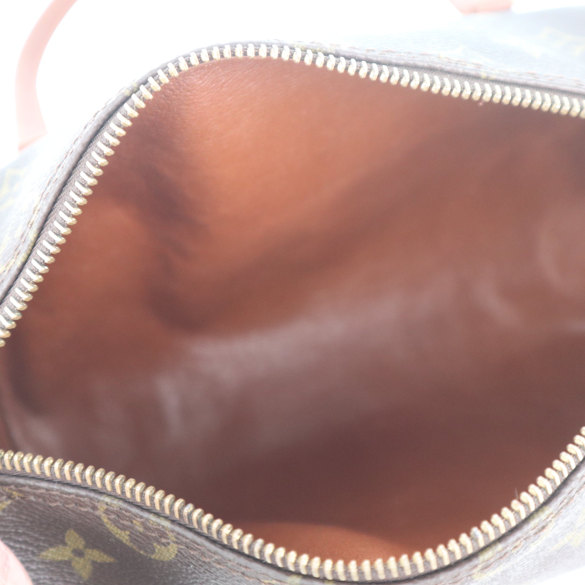 C1056 LOUIS VUITTON Monogram Handbag Brown Vintage-Pre Owned