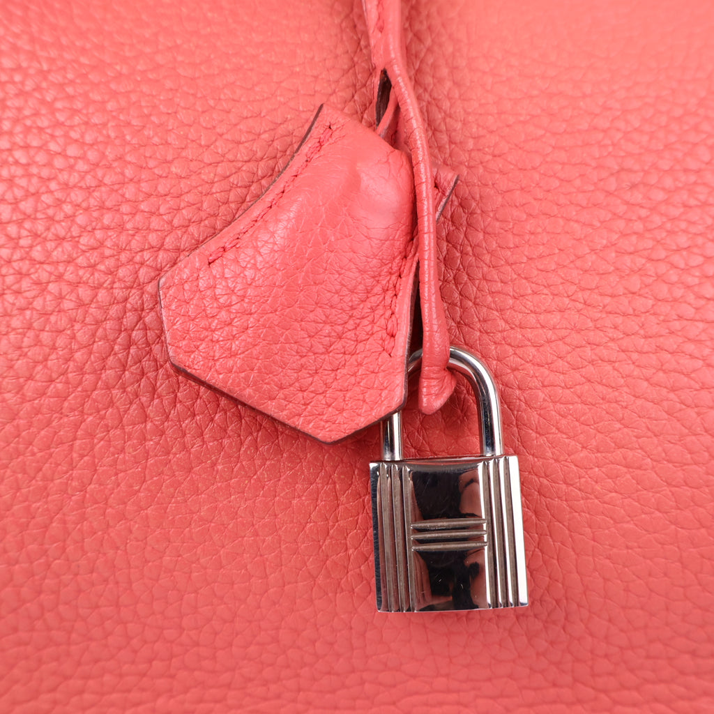 J3210 Hermes Top Handle Bag Birkin 35 | Pre-Owned Rose Lipstick Togo leather