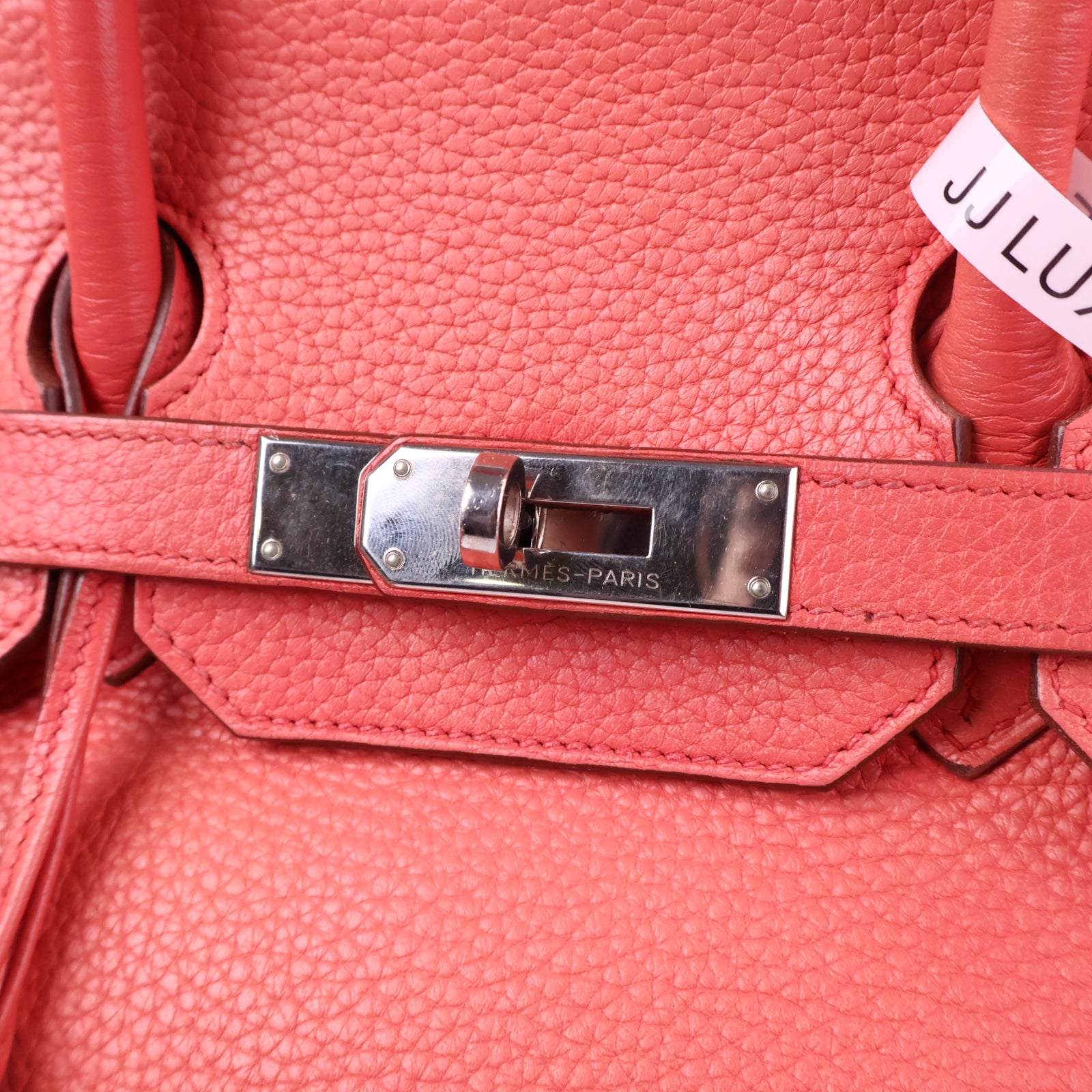 J3210 Hermes Top Handle Bag Birkin 35 | Pre-Owned Rose Lipstick Togo leather