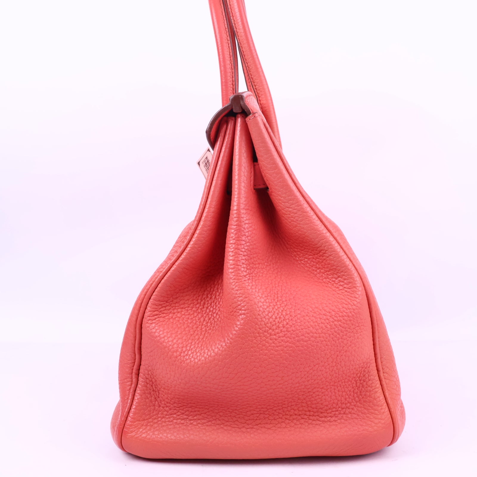 J3210 Hermes Top Handle Bag Birkin 35 | Pre-Owned Rose Lipstick Togo leather