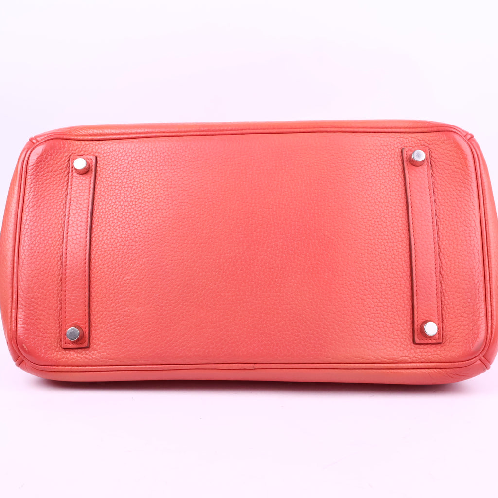 J3210 Hermes Top Handle Bag Birkin 35 | Pre-Owned Rose Lipstick Togo leather