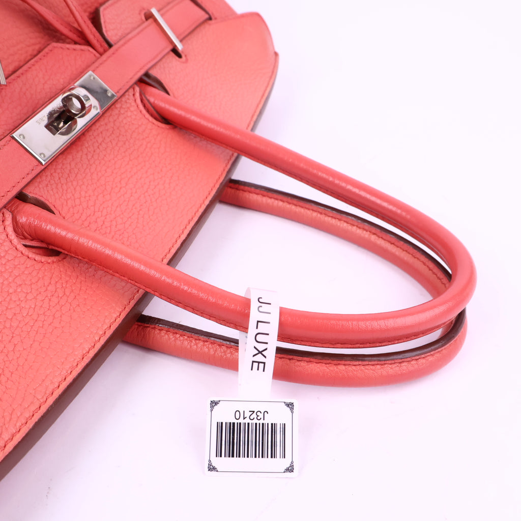 J3210 Hermes Top Handle Bag Birkin 35 | Pre-Owned Rose Lipstick Togo leather