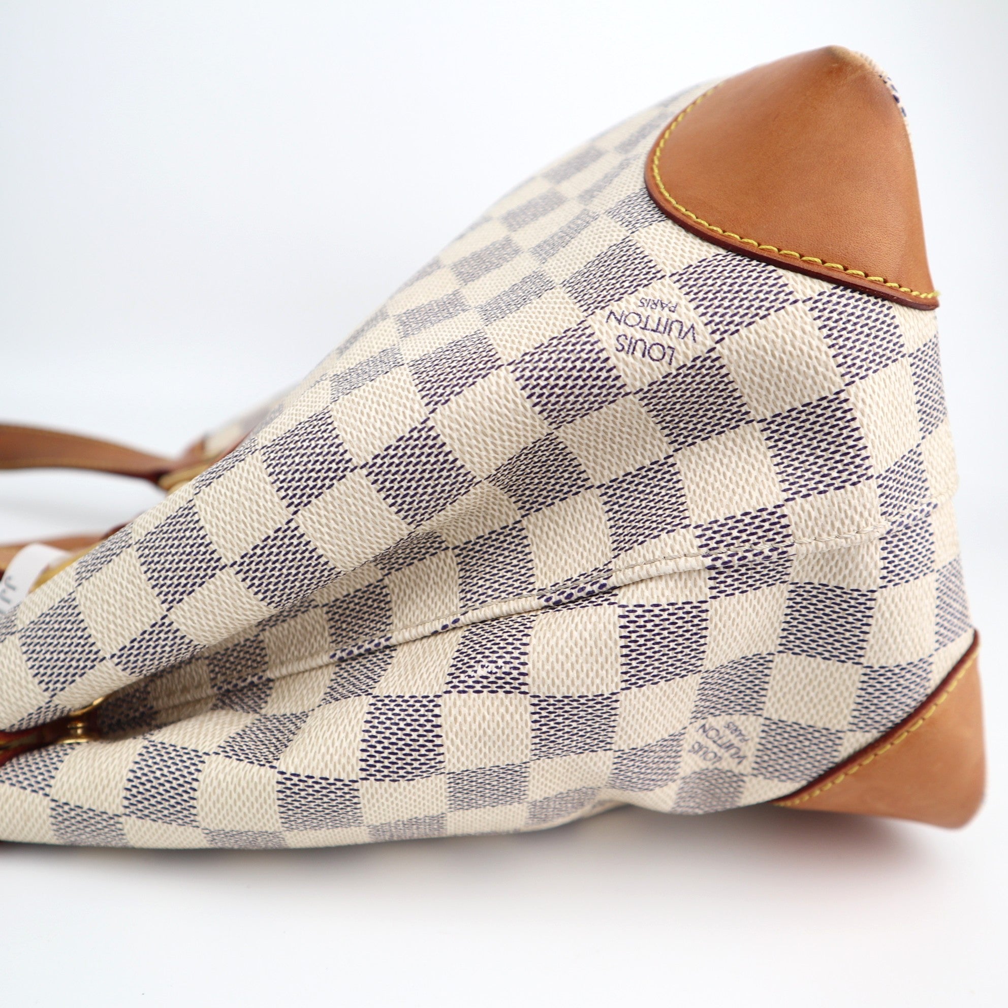 Louis Vuitton Damier Azur Canvas Hampstead PM Shoulder Bag C1604 | Pre-Owned Very Good Brown Damier Azur Canvas