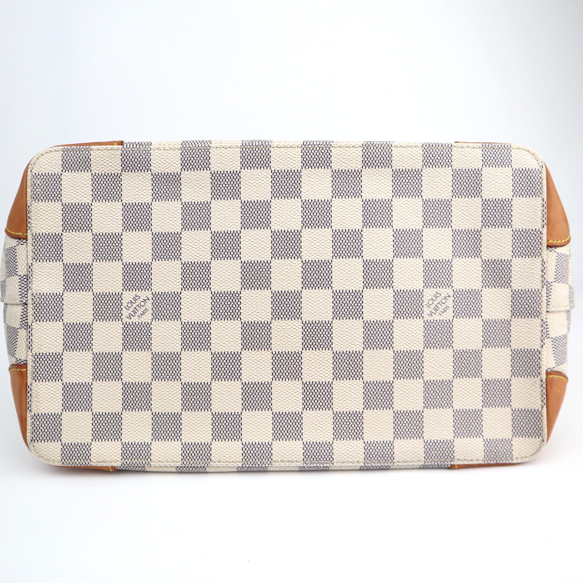 Louis Vuitton Damier Azur Canvas Hampstead PM Shoulder Bag C1604 | Pre-Owned Very Good Brown Damier Azur Canvas