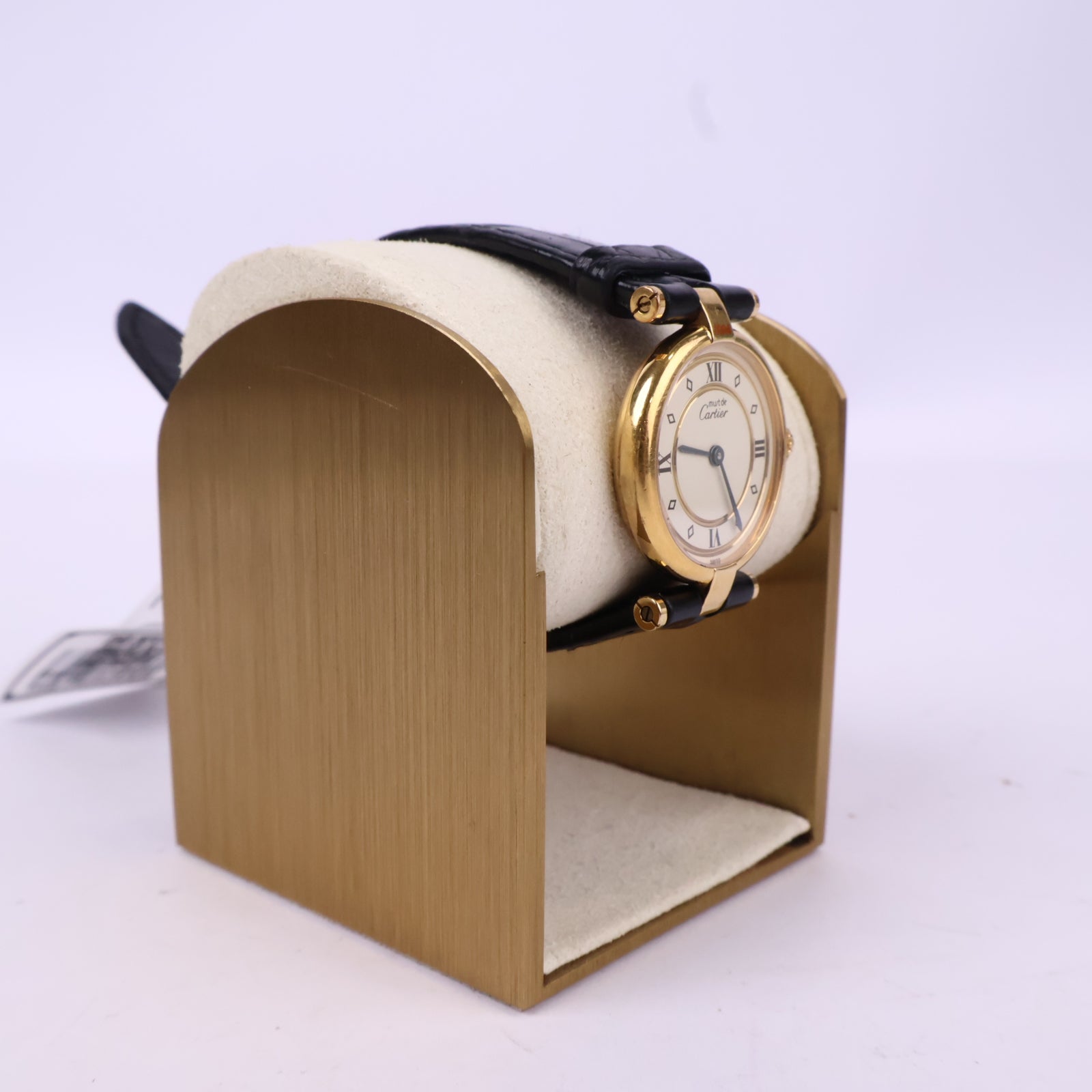 J1075 Cartier Watch Must de Vendome Quartz | Pre-Owned Metallic Leather/Plain