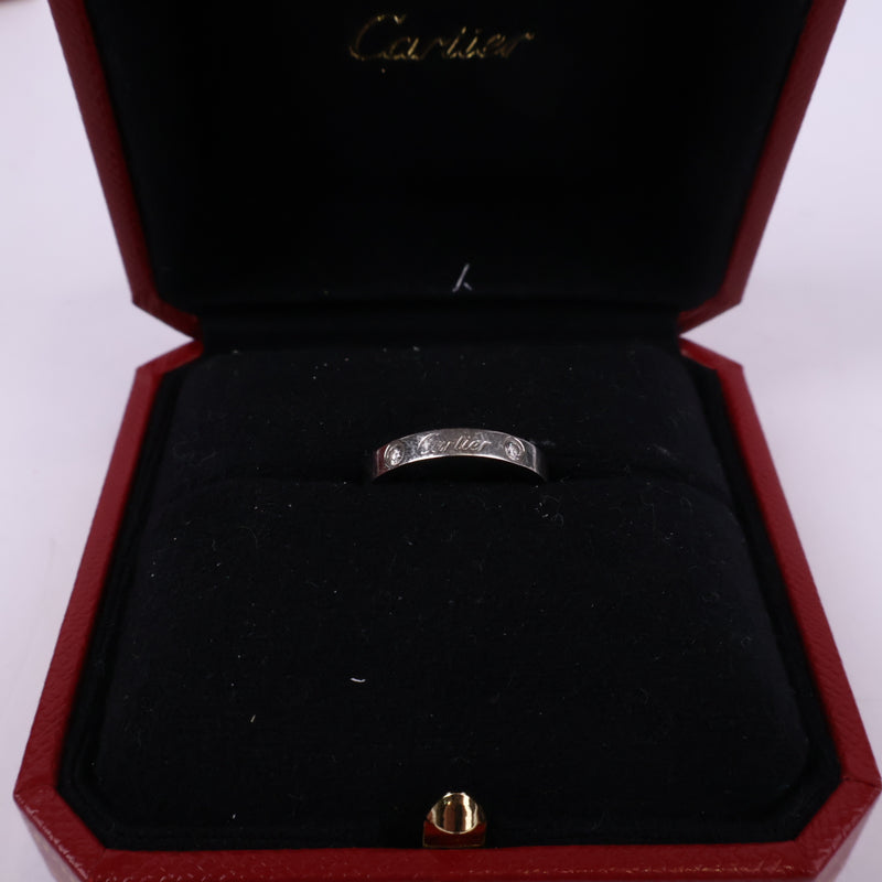 J1079 Cartier Ring Love' Ring in 18ct White Gold | Pre-Owned Silver / White Gold 18ct White Gold/Plain