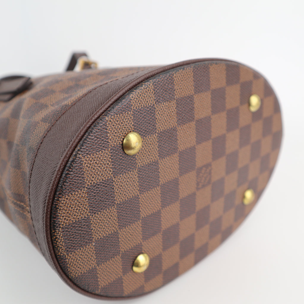 C2472R Louis Vuitton Bucket Bag Damier Ebene Marais Bucket | Pre-Owned Very Good Brown Damier Ebene Canvas