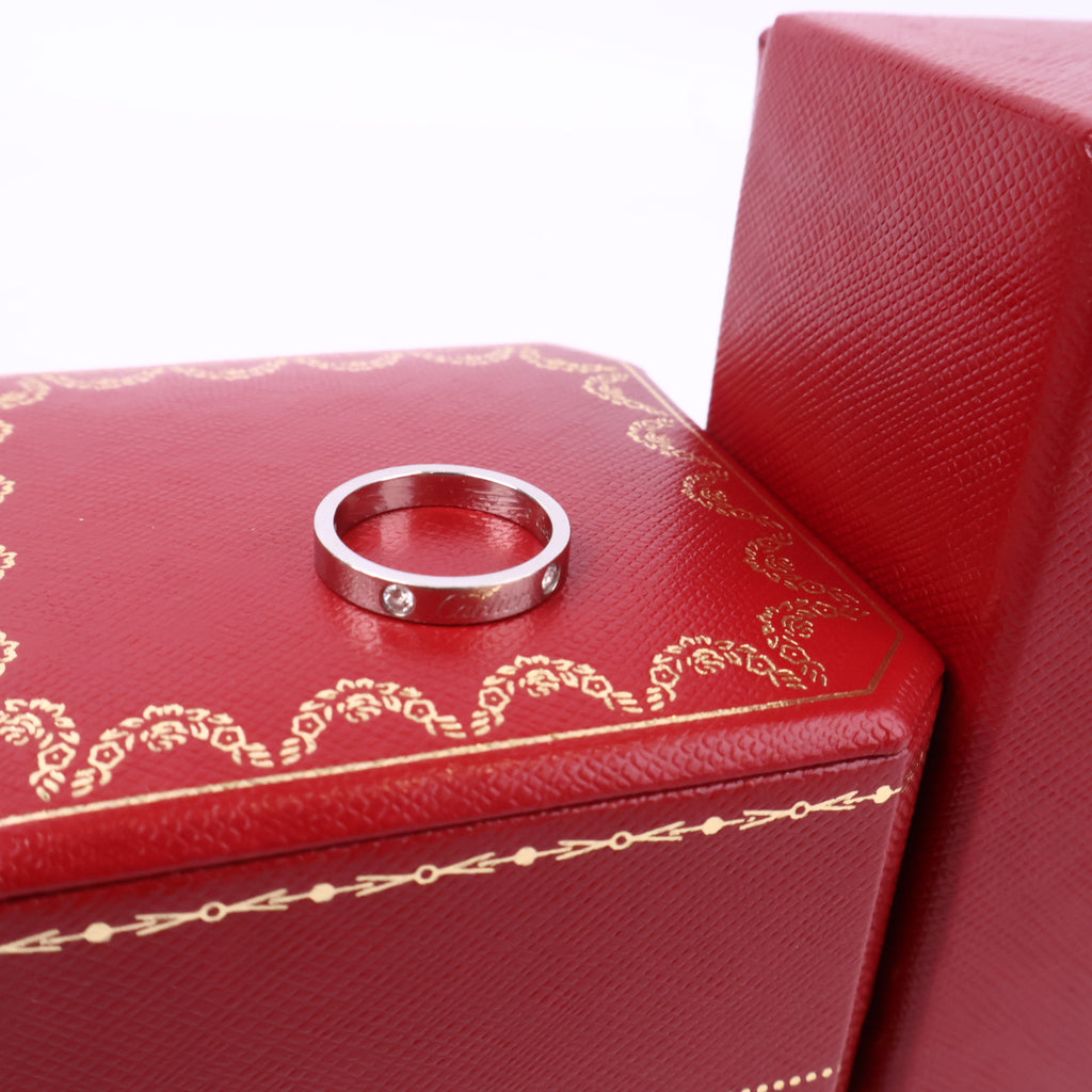 J1079 Cartier Ring Love' Ring in 18ct White Gold | Pre-Owned Silver / White Gold 18ct White Gold/Plain
