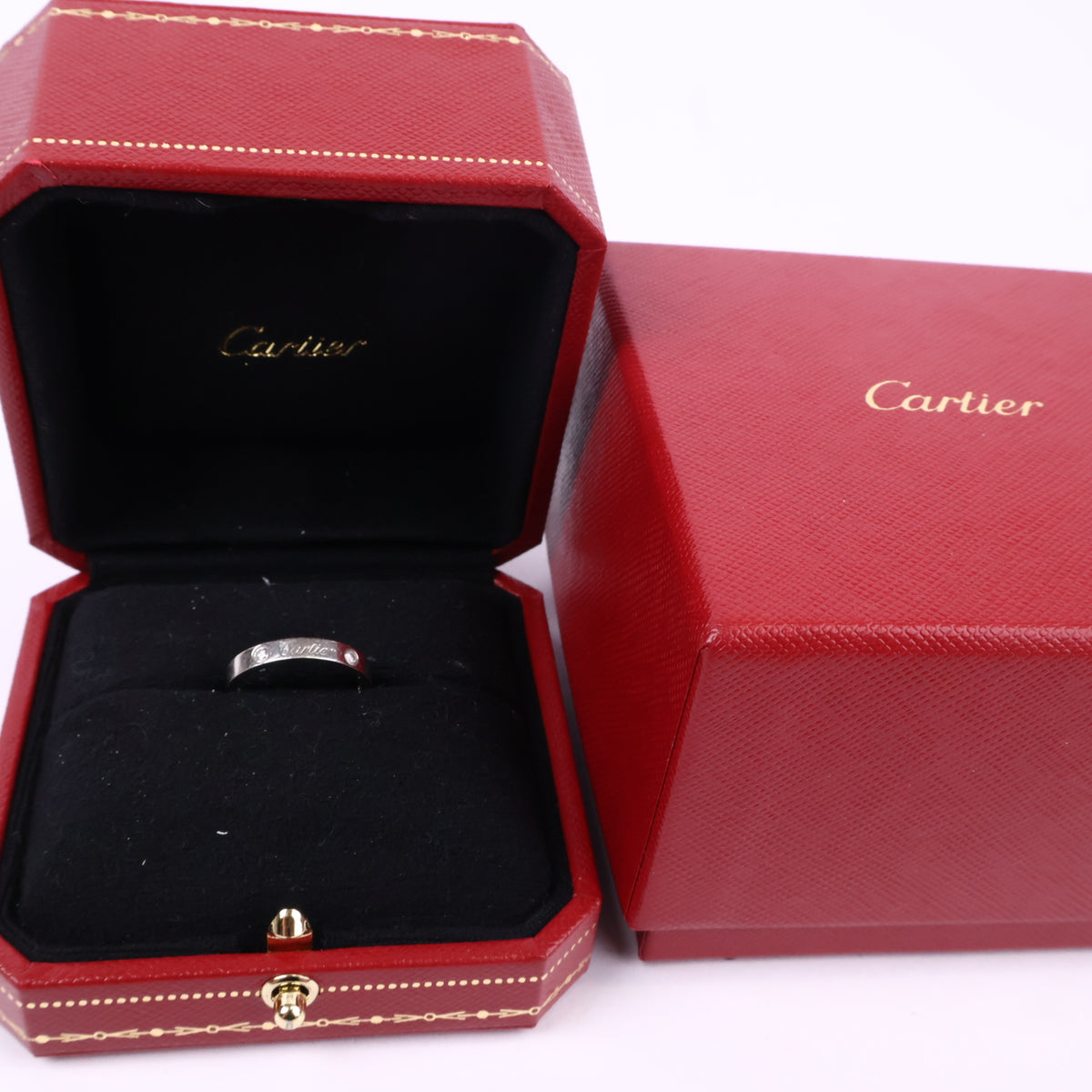 J1079 Cartier Ring Love' Ring in 18ct White Gold | Pre-Owned Silver / White Gold 18ct White Gold/Plain