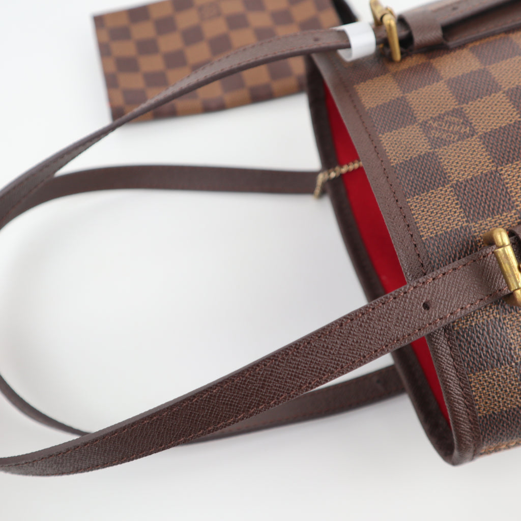 C2472R Louis Vuitton Bucket Bag Damier Ebene Marais Bucket | Pre-Owned Very Good Brown Damier Ebene Canvas
