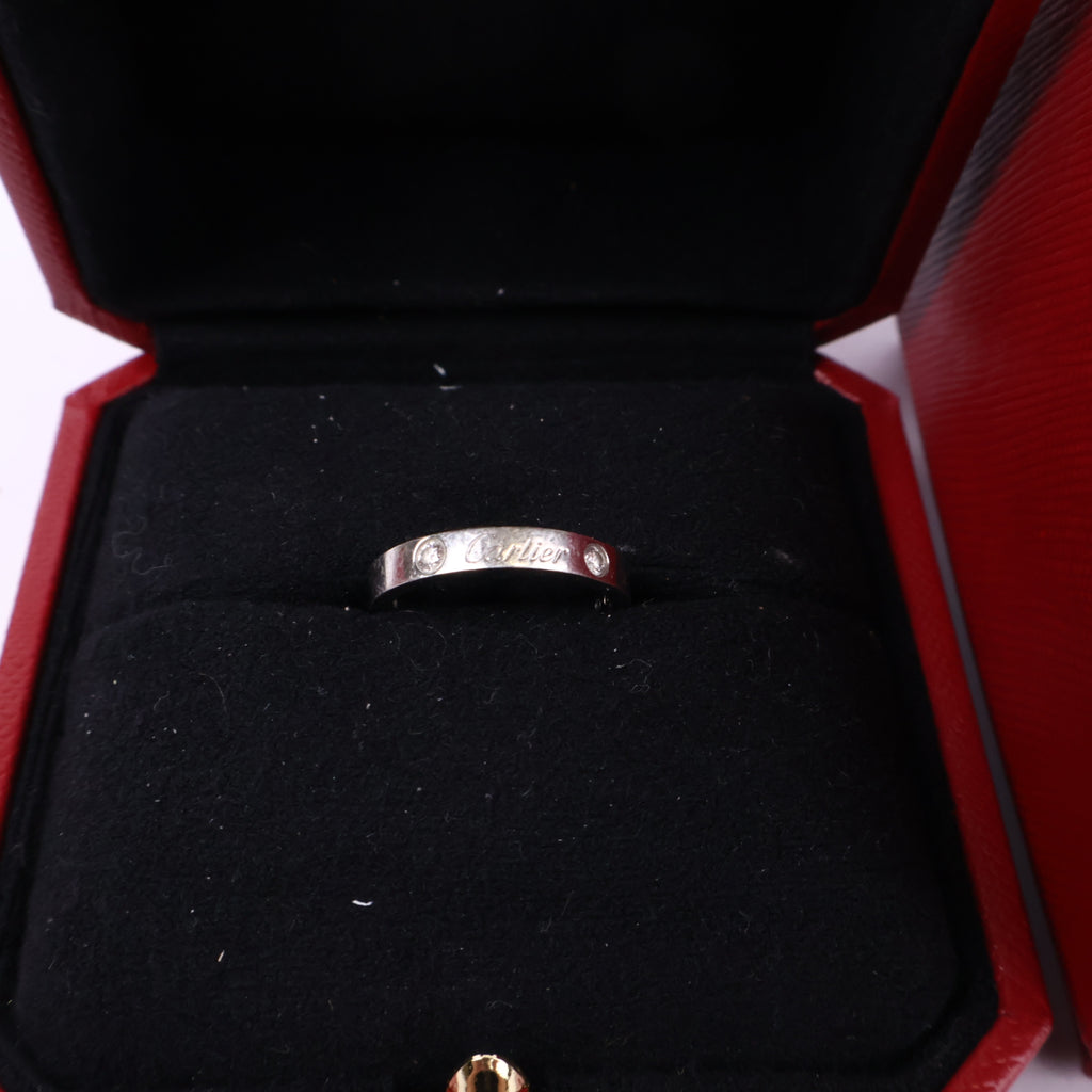 J1078 Cartier Ring Love' Ring in 18ct White Gold | Pre-Owned Silver / White Gold 18ct White Gold/Plain