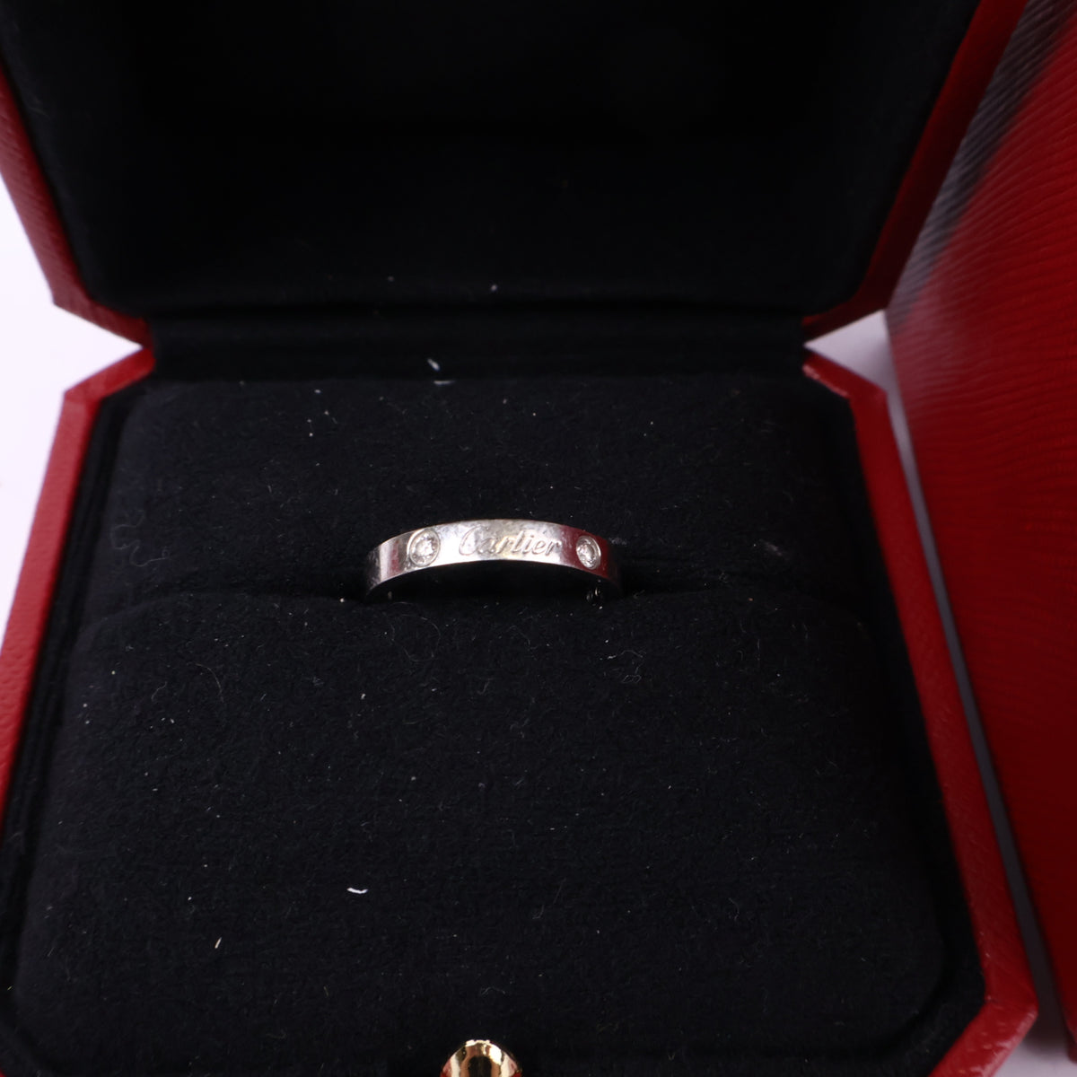J1078 Cartier Ring Love' Ring in 18ct White Gold | Pre-Owned Silver / White Gold 18ct White Gold/Plain