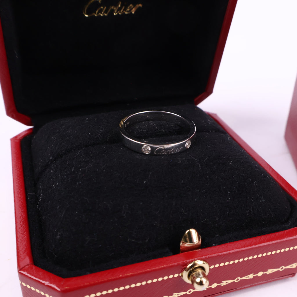 J1078 Cartier Ring Love' Ring in 18ct White Gold | Pre-Owned Silver / White Gold 18ct White Gold/Plain