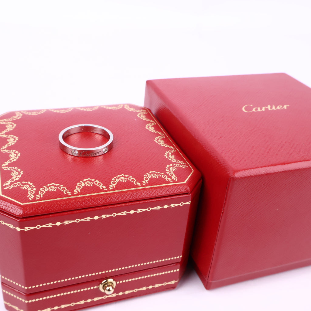 J1078 Cartier Ring Love' Ring in 18ct White Gold | Pre-Owned Silver / White Gold 18ct White Gold/Plain