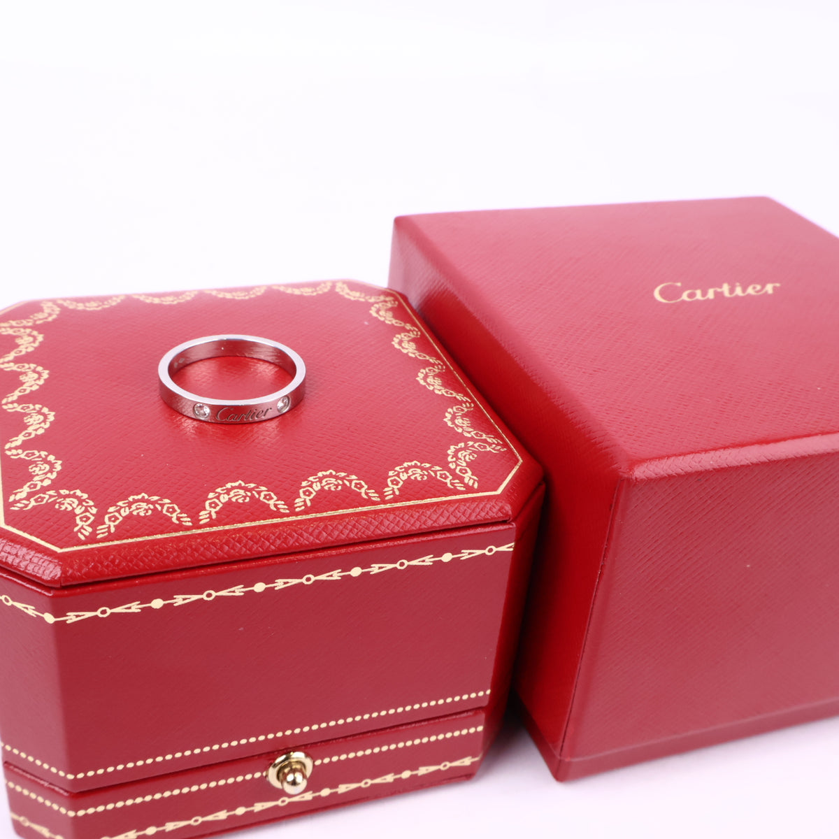 J1078 Cartier Ring Love' Ring in 18ct White Gold | Pre-Owned Silver / White Gold 18ct White Gold/Plain
