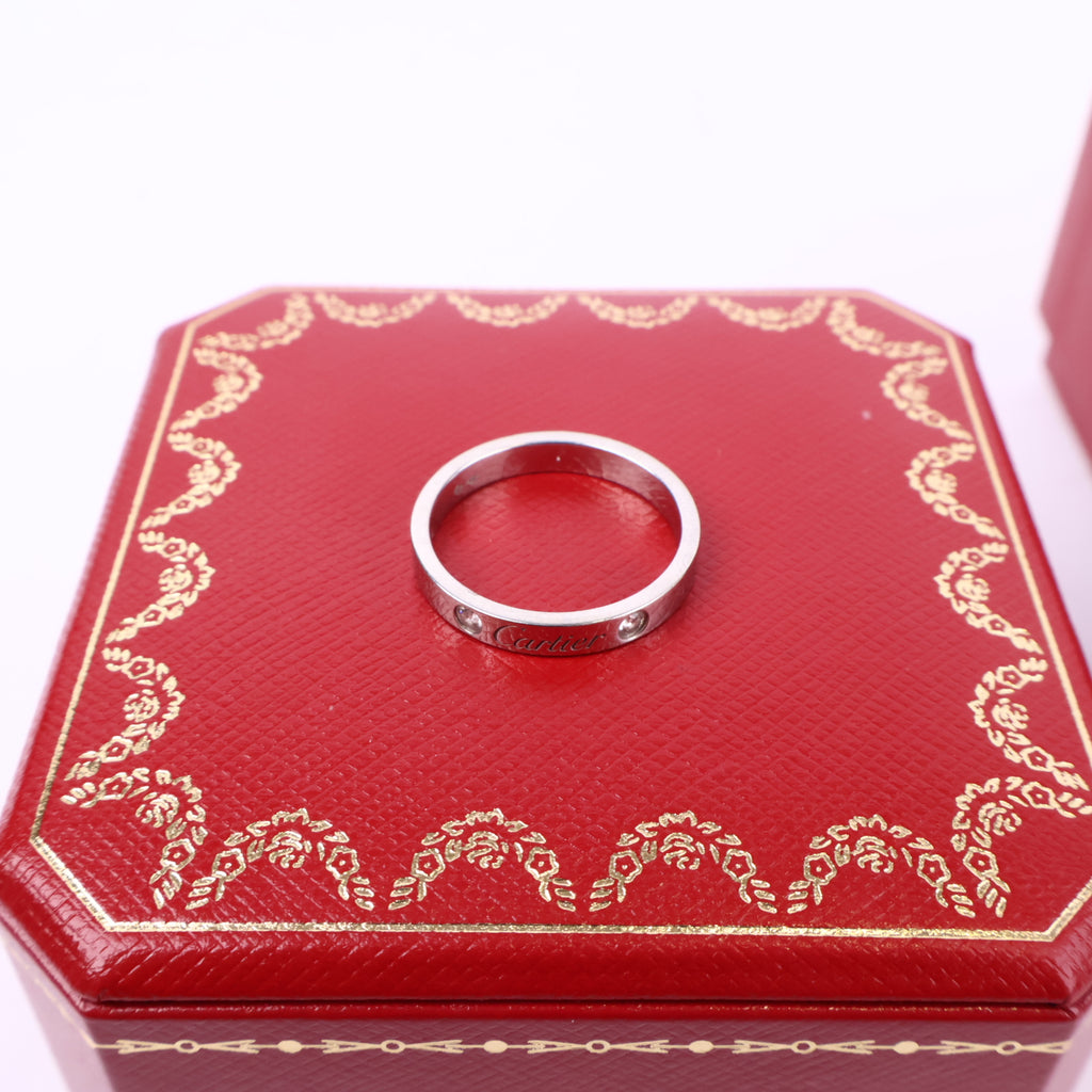J1078 Cartier Ring Love' Ring in 18ct White Gold | Pre-Owned Silver / White Gold 18ct White Gold/Plain