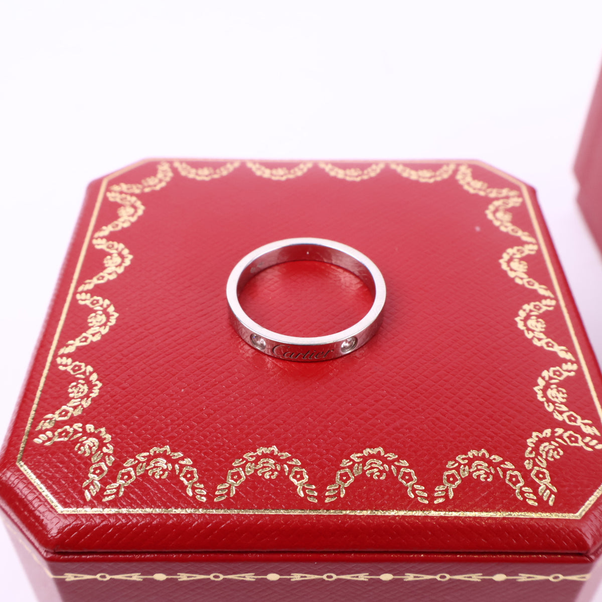 J1078 Cartier Ring Love' Ring in 18ct White Gold | Pre-Owned Silver / White Gold 18ct White Gold/Plain