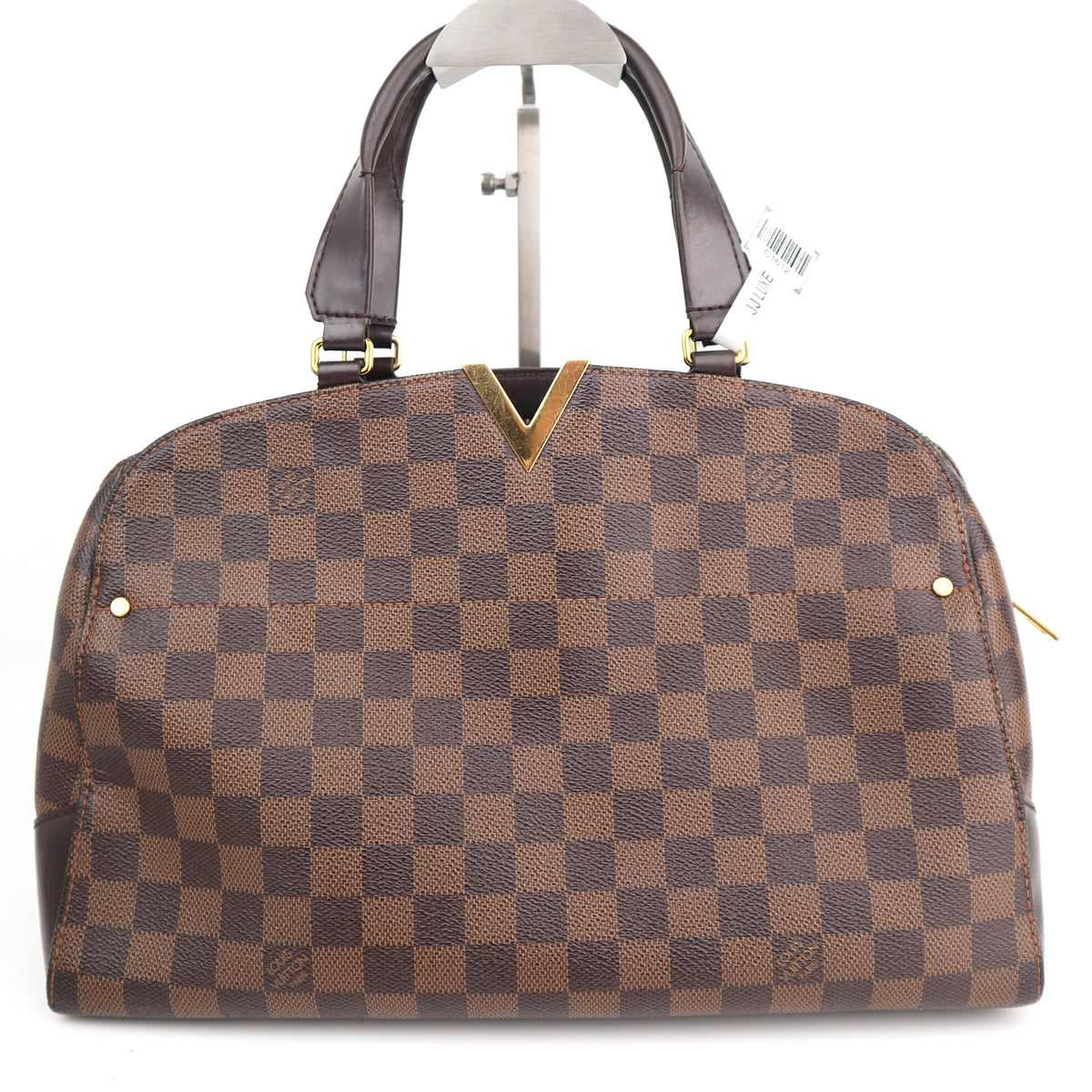 Louis Vuitton Damier Ebene Kensington Bowling Shoulder Bag C1612 | Pre-Owned Excellent Brown Damier Ebene Canvas