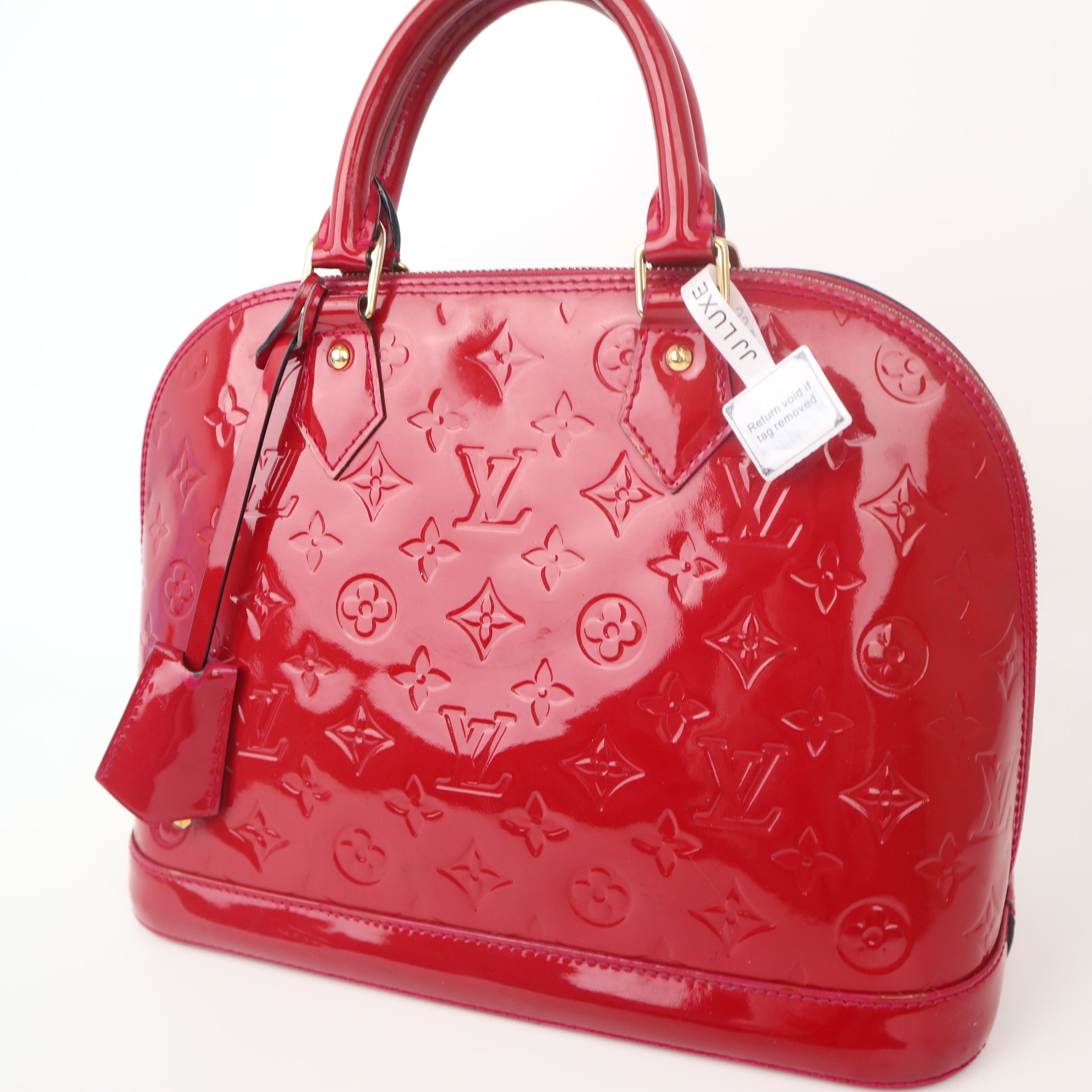 C1053 Louis Vuitton Monogram Vernis Alma PM  Red-Pre Owned