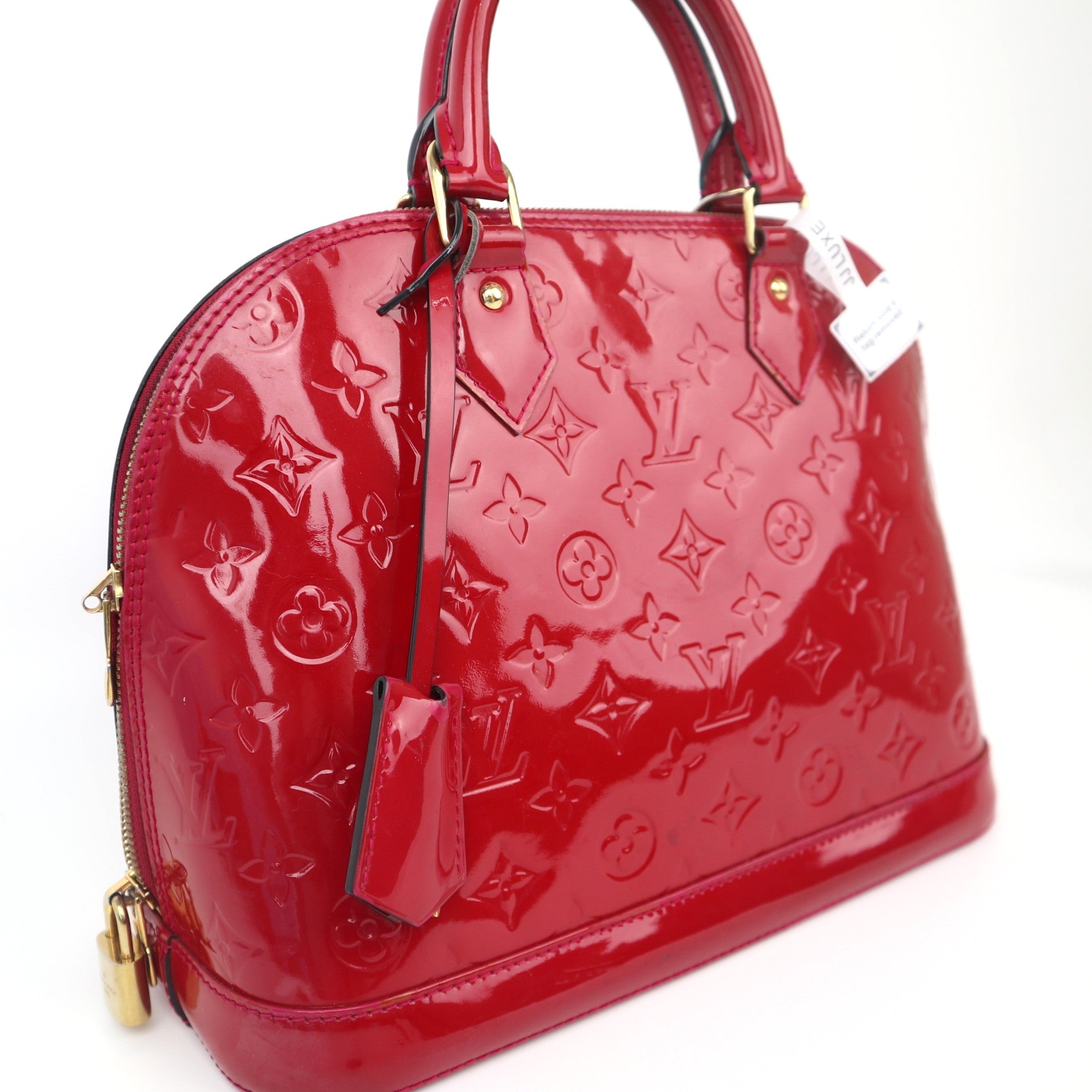 C1053 Louis Vuitton Monogram Vernis Alma PM  Red-Pre Owned