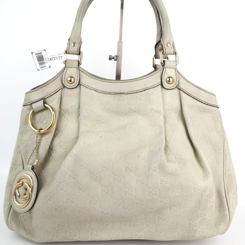 C2477# Gucci Shoulder Bag Medium Guccissima Sukey Tote | Pre-Owned Excellent Guccissima Leather