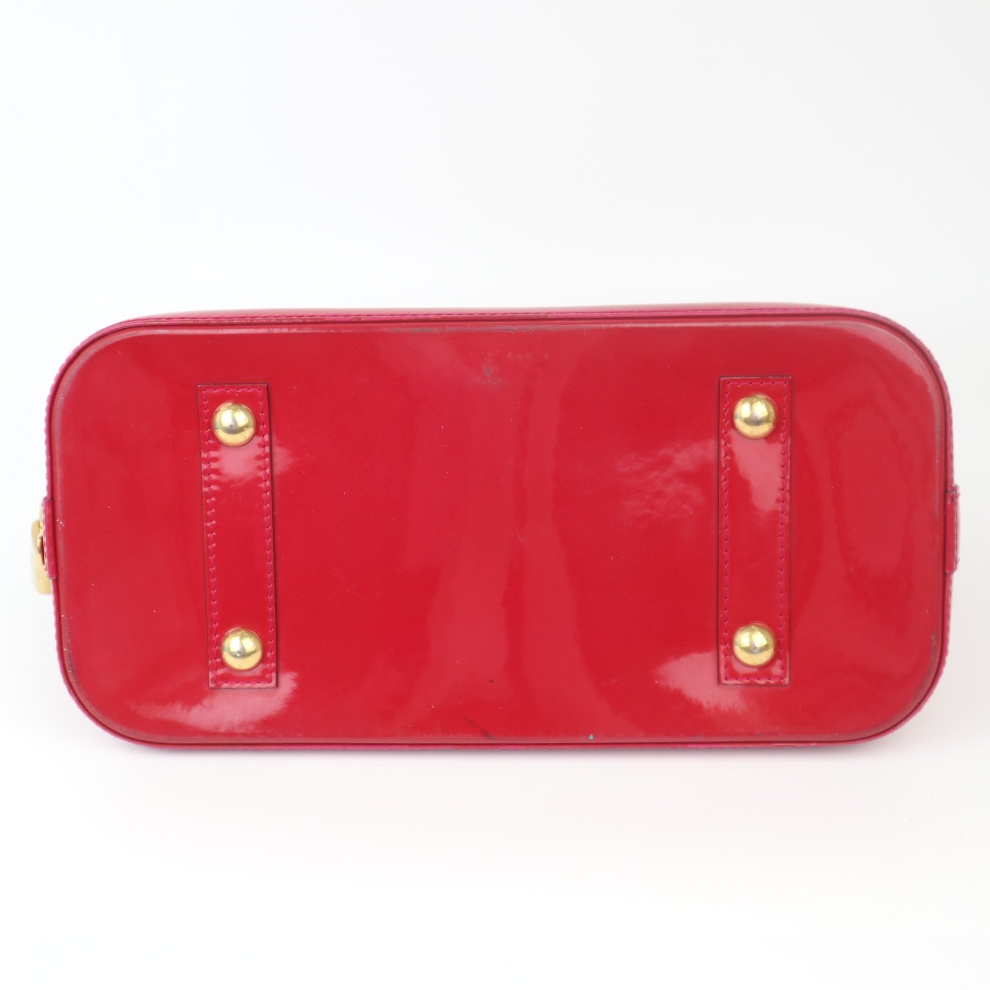 C1053 Louis Vuitton Monogram Vernis Alma PM  Red-Pre Owned
