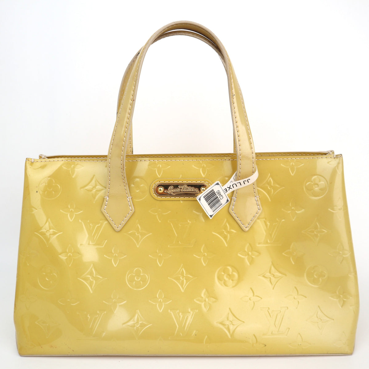 C2480 Louis Vuitton Shoulder Bag Monogram Vernis Wilshire PM Yellow | Pre-Owned Very Good Yellow Vernis patent leather Monogram