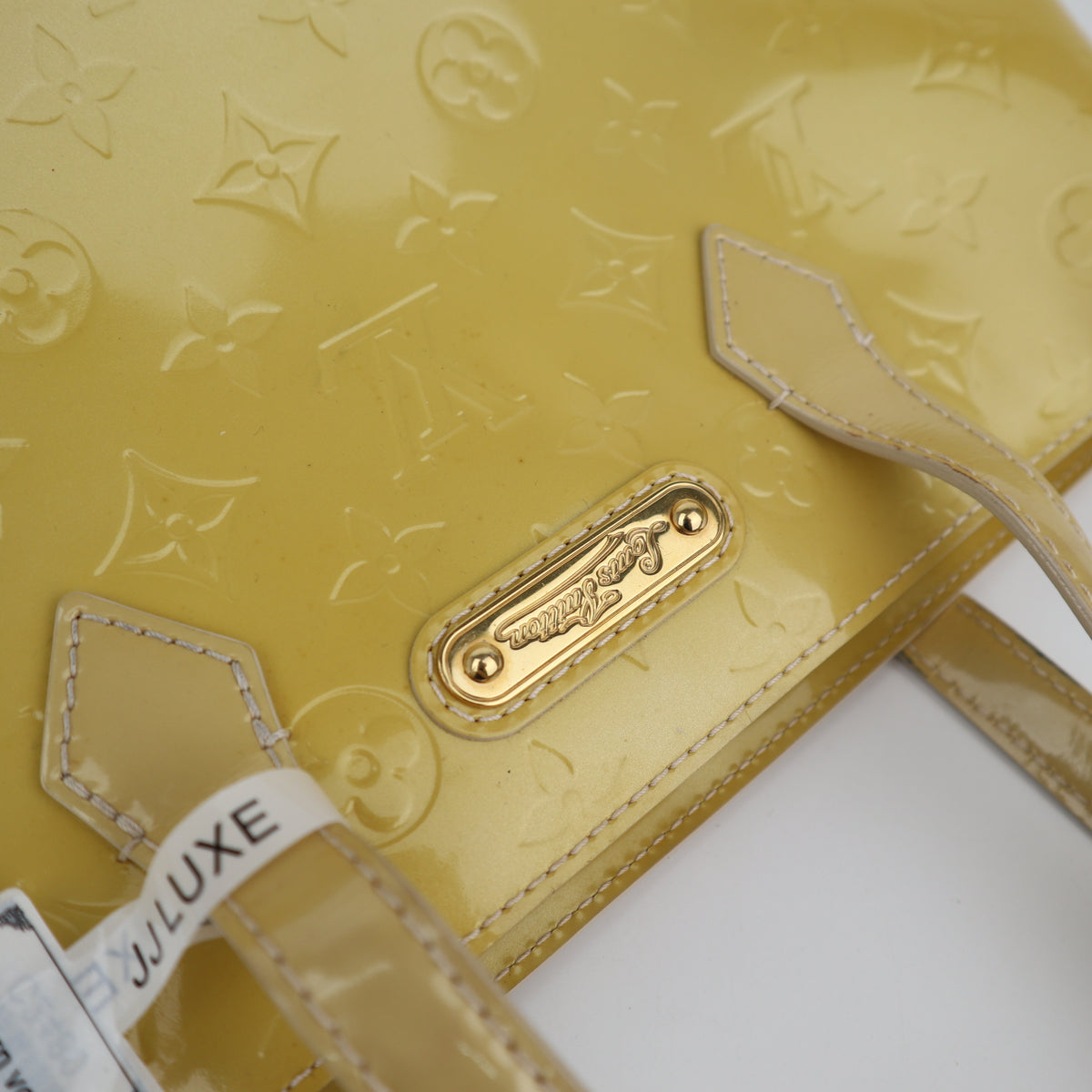 C2480 Louis Vuitton Shoulder Bag Monogram Vernis Wilshire PM Yellow | Pre-Owned Very Good Yellow Vernis patent leather Monogram