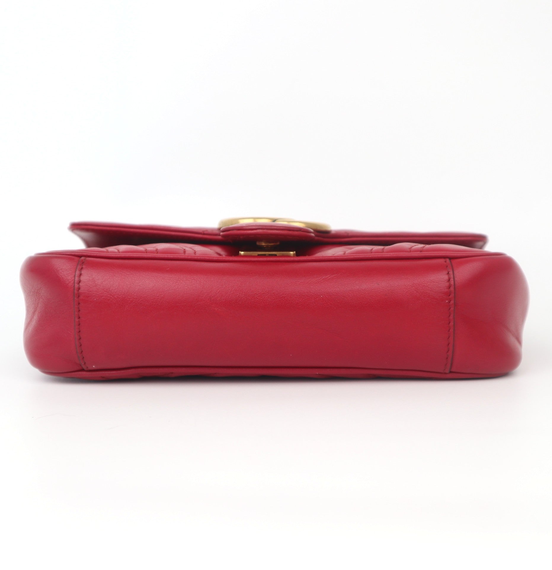 C1064 GG Marmont Bag Collection Red Leather Shoulder Bag-Pre Owned