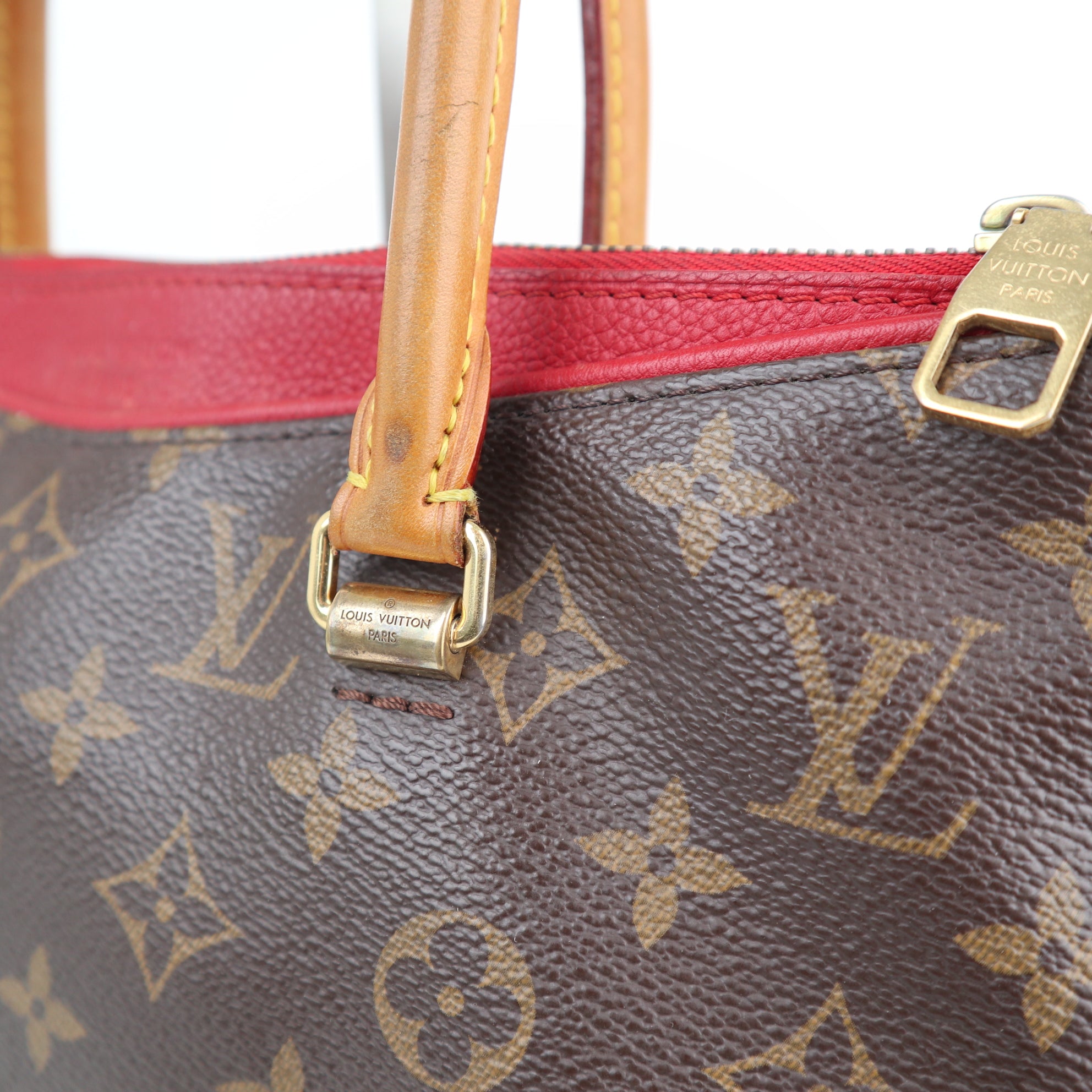 Louis Vuitton Monogram Canvas Red Pallas Bag Shoulder Bag C1615 | Pre-Owned Very Good Red Monogram Canvas