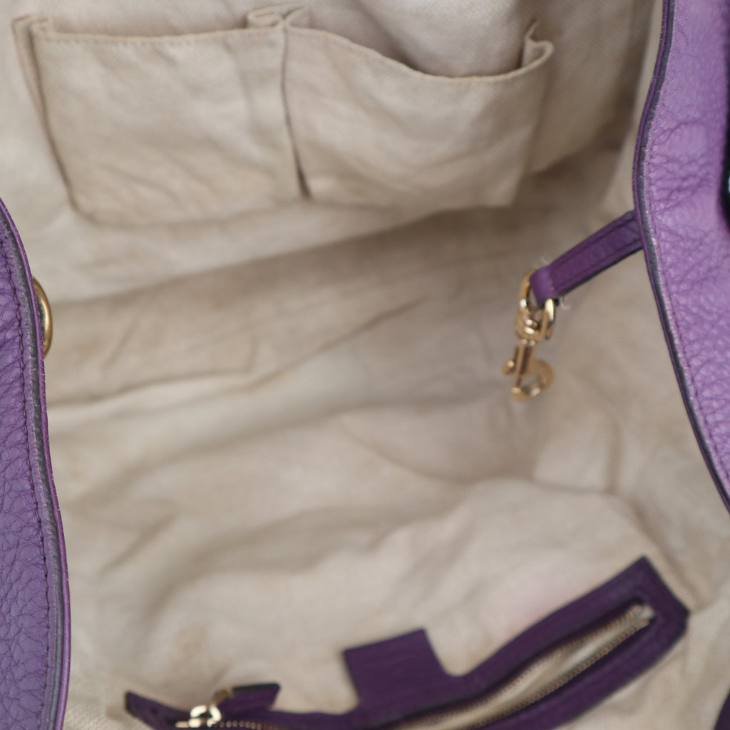 C2482# Gucci Tote Bag Soho Medium Shoulder Tote Bag | Pre-Owned Very Good Leather