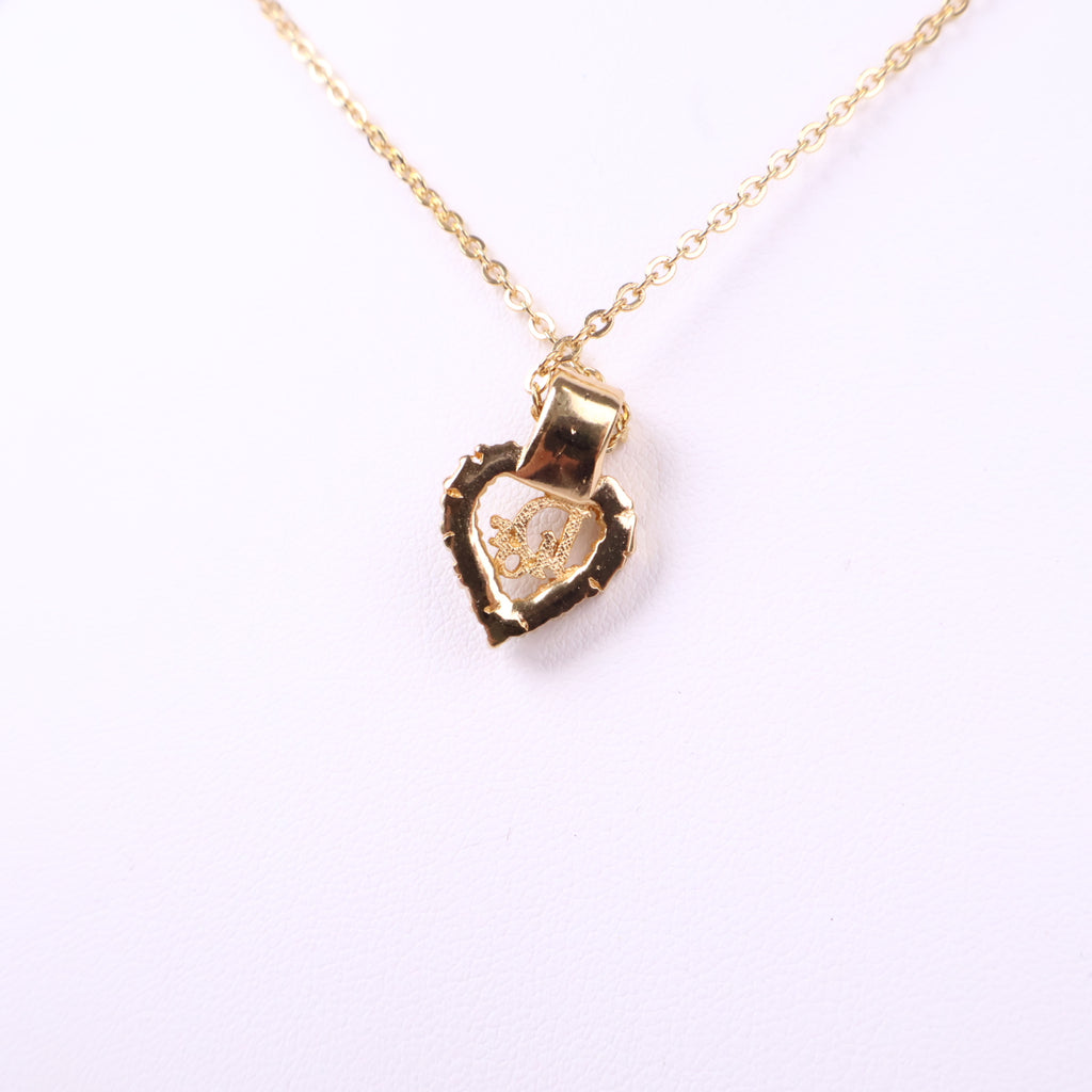 J3071* Christian Dior Necklace CD Heart | Pre-Owned Metal Dior logo