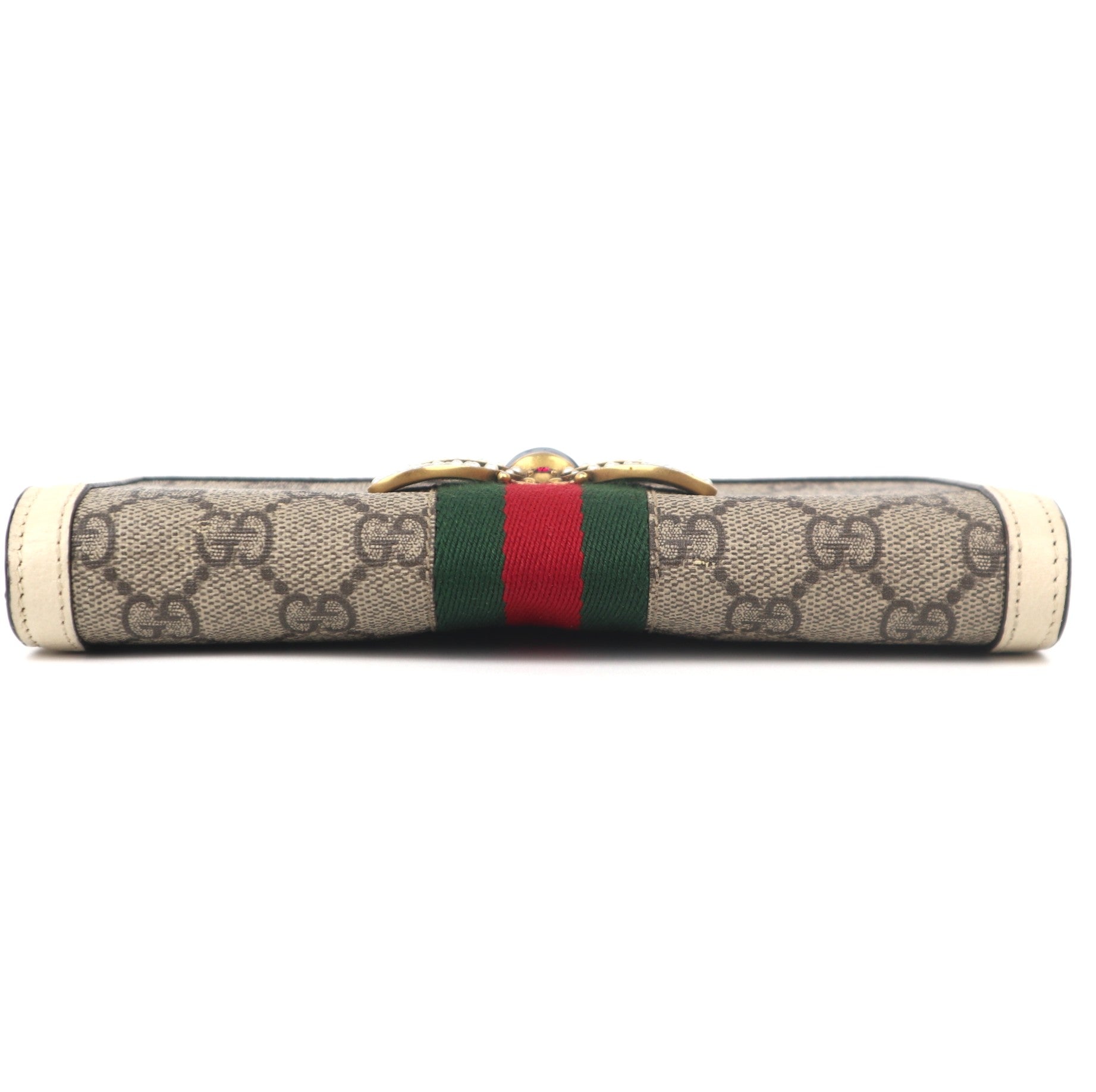 C1065 Gucci GG Supreme Monogram Web Queen Margaret Chain Wallet -Pre Owned