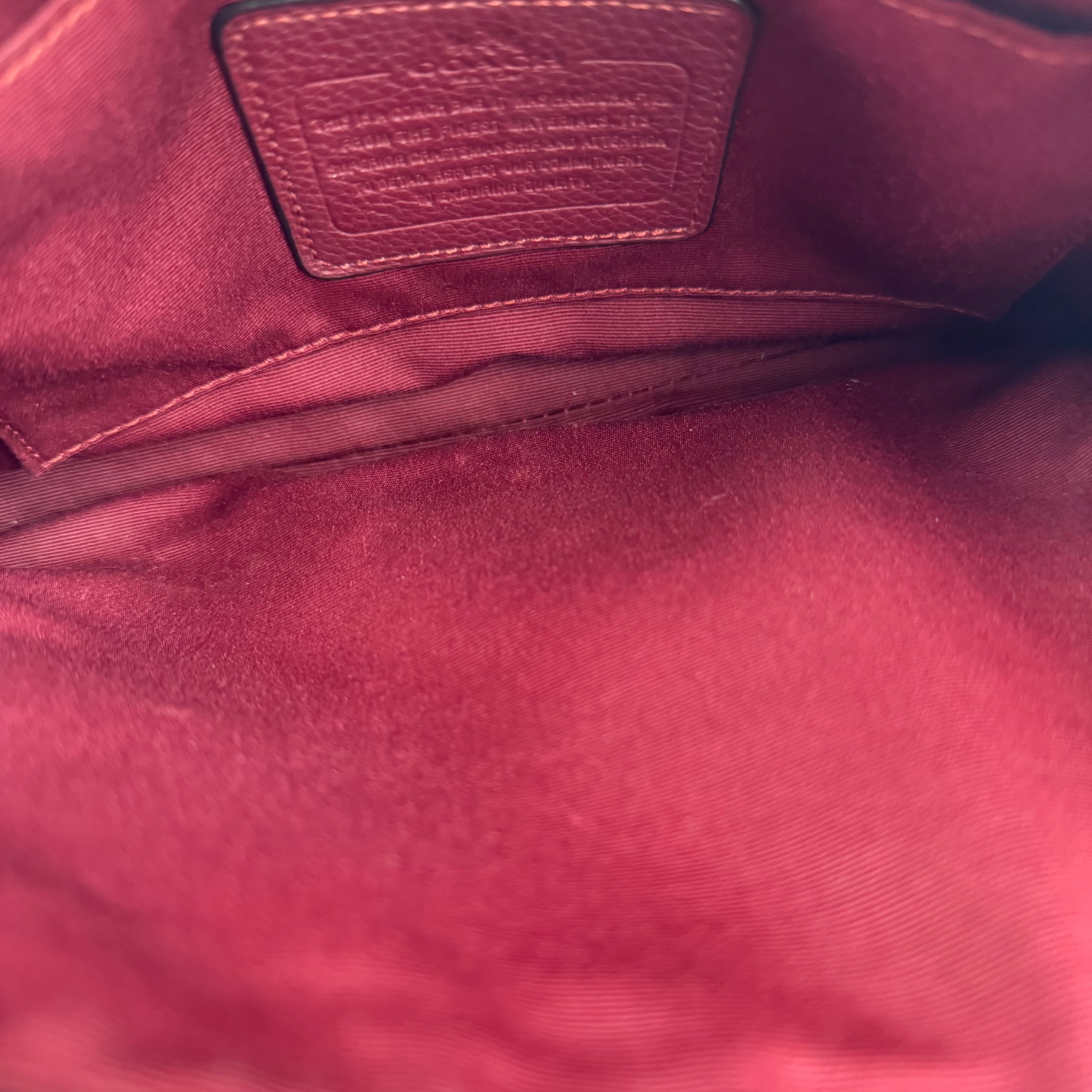 J1440 Coach Metallic Cherry Carrie Crossbody Shoulder Bag- Pre Owned