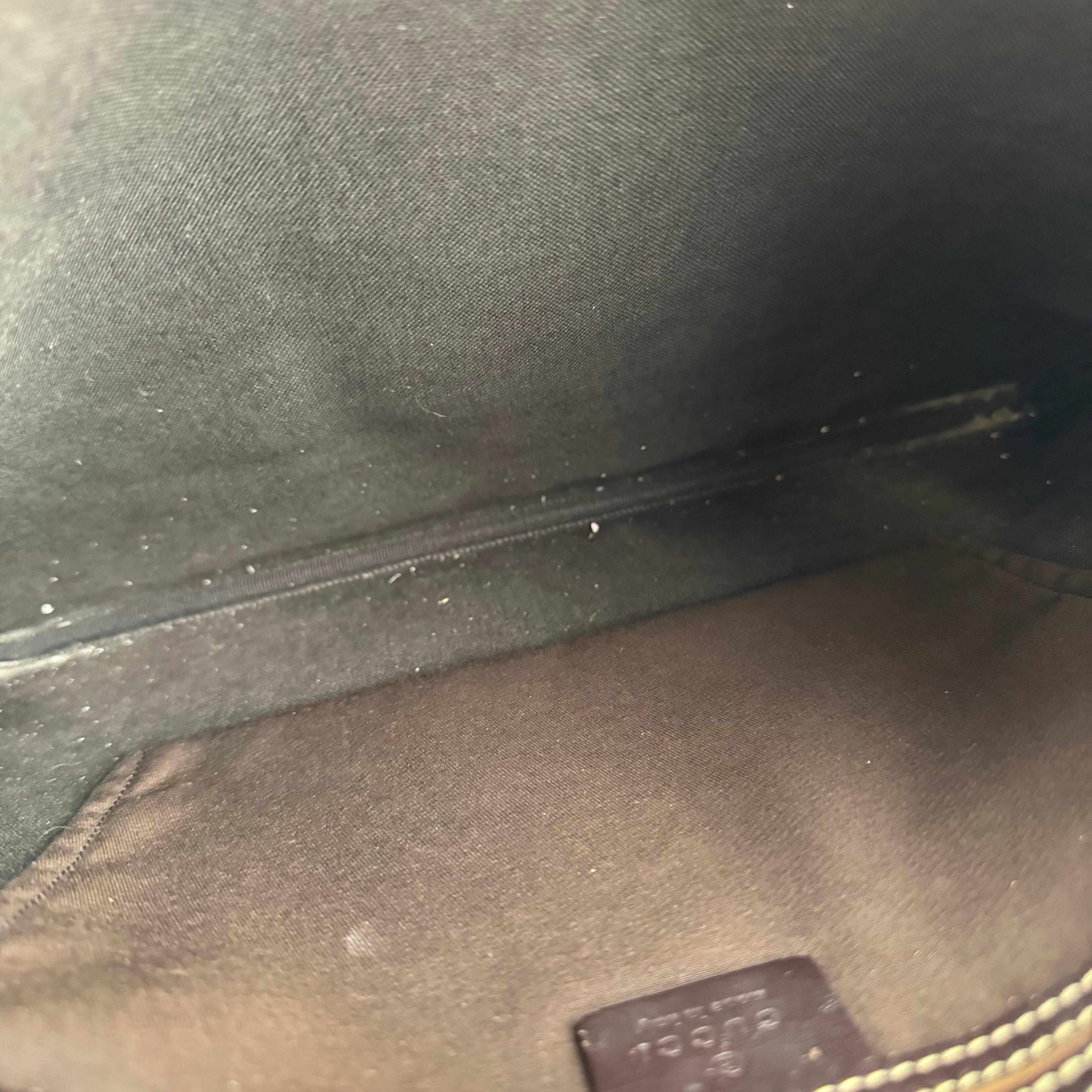 J1421 Gucci Brown GG Supreme shoulder bag- Pre Owned