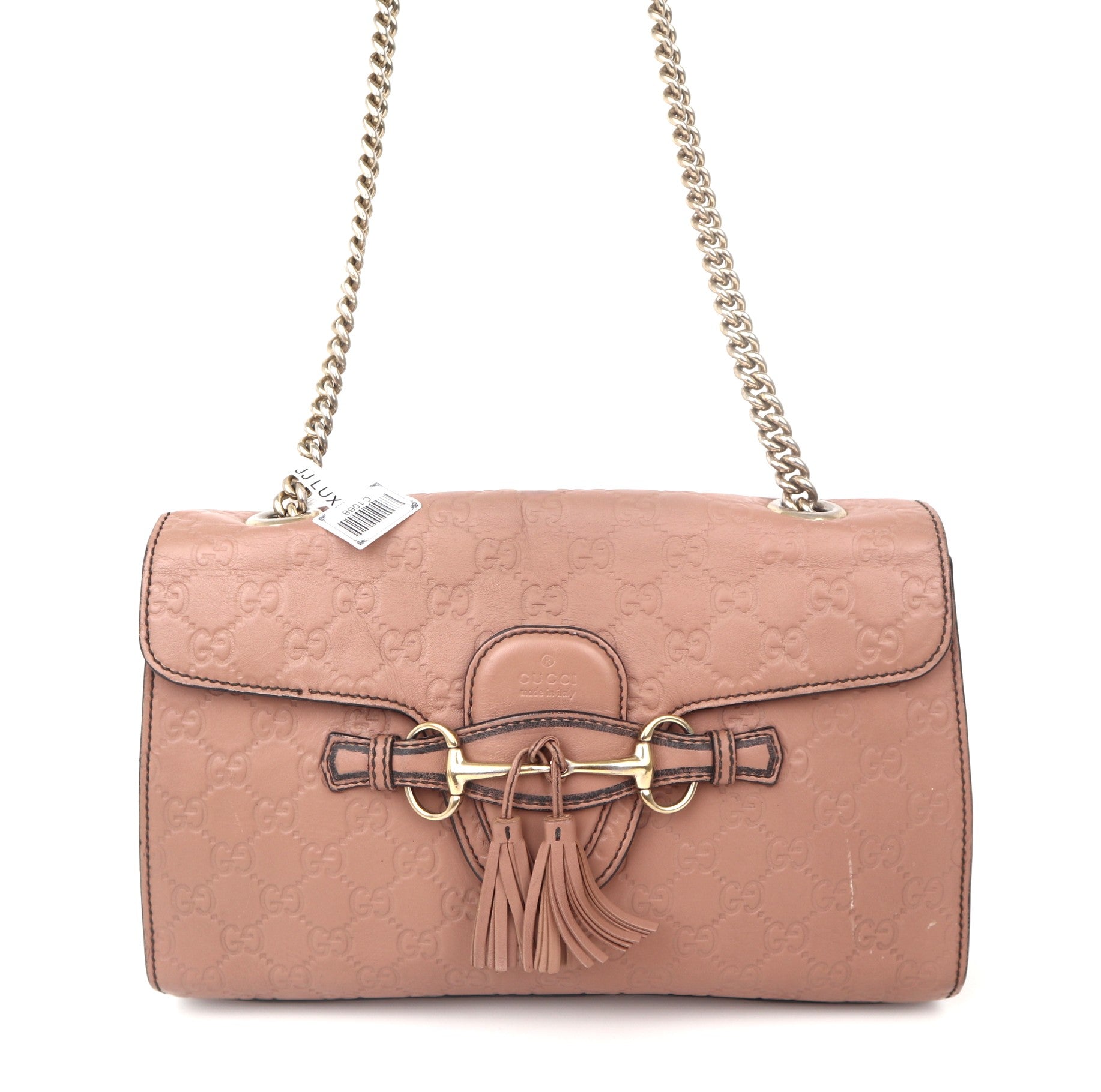 C1068 Gucci  Emily Chain Flap Bag Guccissima-Pre Owned